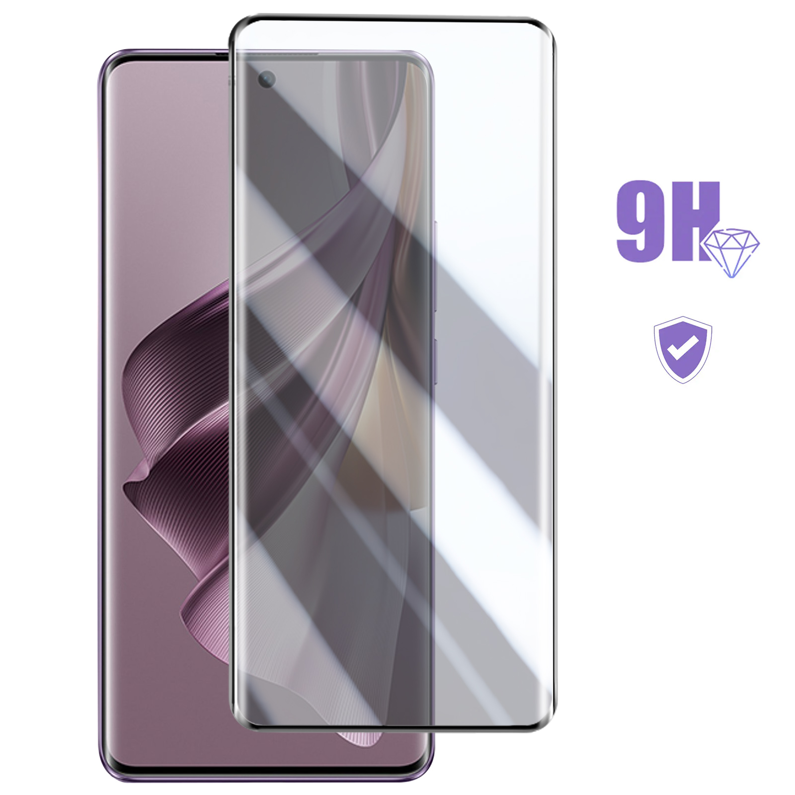 Coiwxmoi Vetro Temperato 2 Pezzi Per Oppo Reno 6 5G | Durezza 9H, Anti-Impronte, 4K Ultra HD