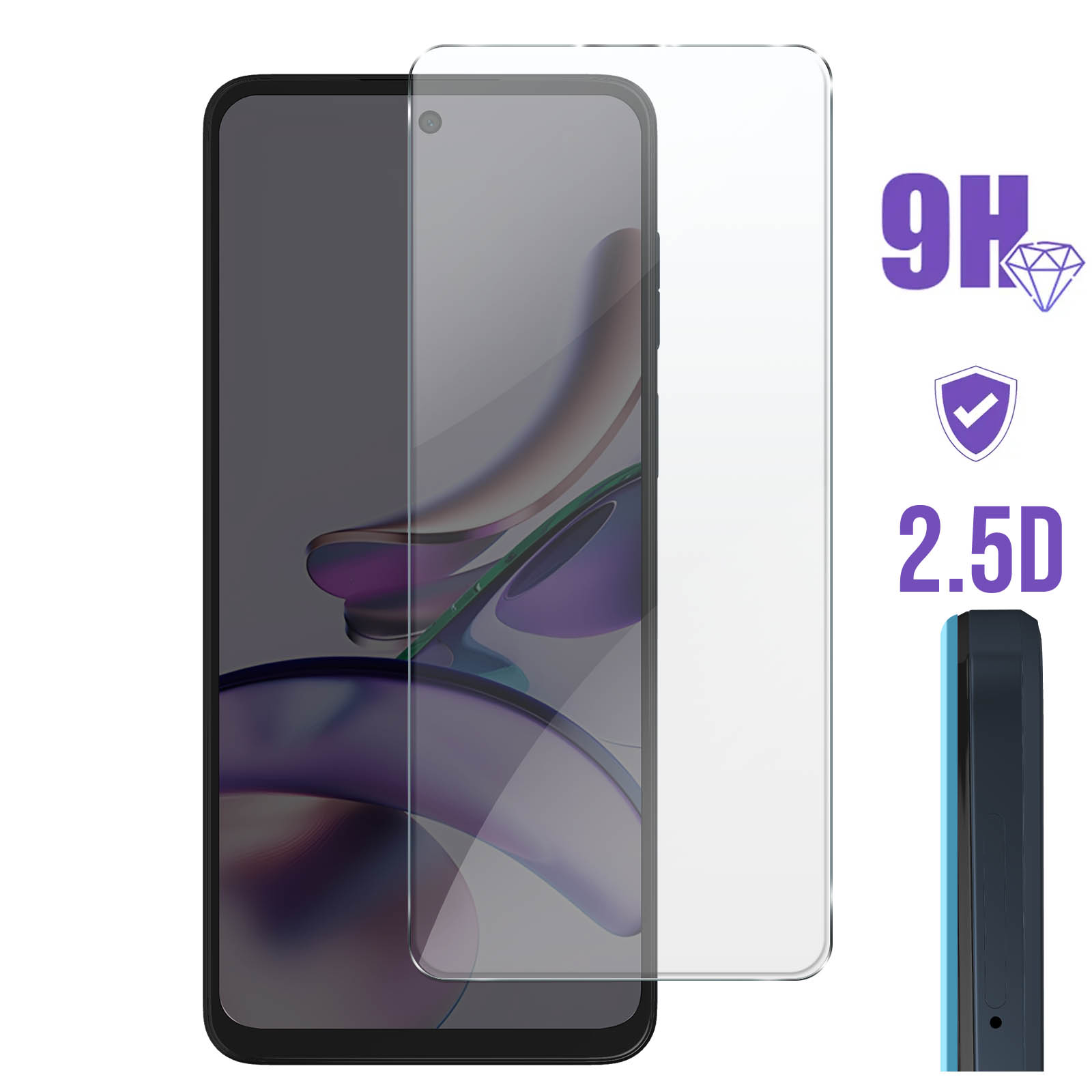 2 Pellicole In Vetro Temperato 9H Per Motorola Moto G13 – HD Trasparente, Anti Graffio, Copertura 3D - 2