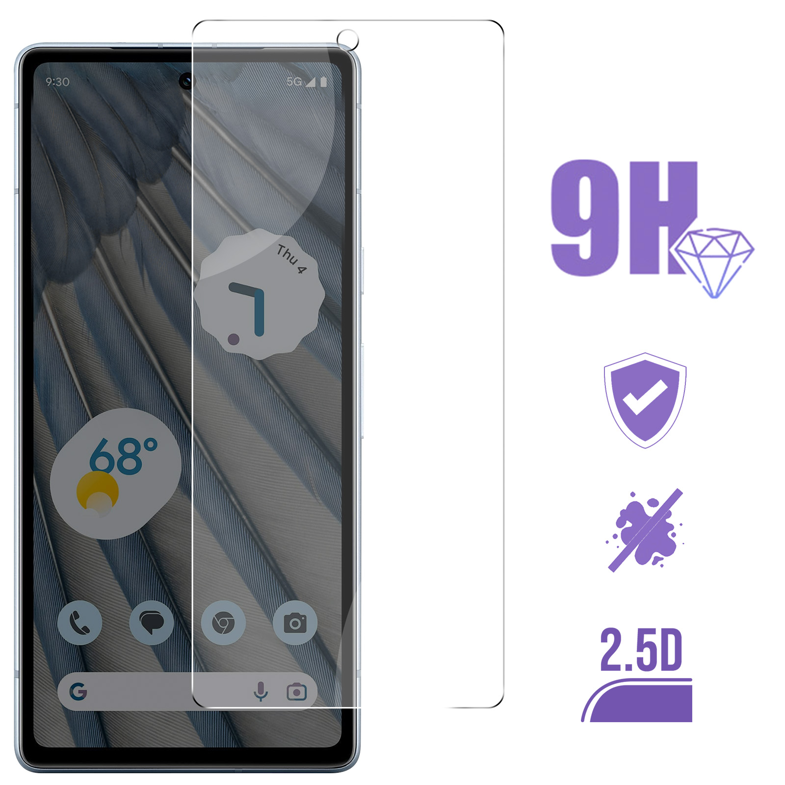 2 Films Protecteurs Hydrogel Pour Google Pixel 6a 5G – TPU Souple, Auto-réparant – Compatible Empreinte – Installation Facile