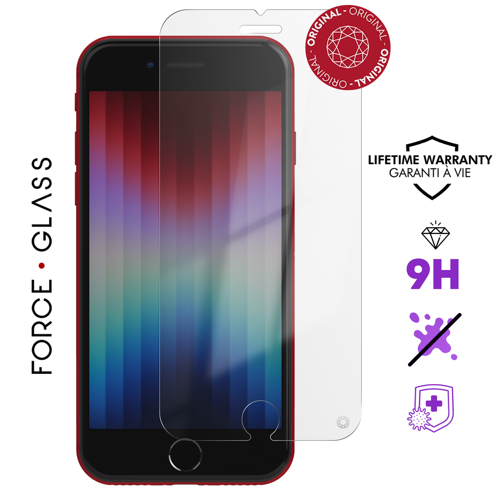 Forceglass - Pellicola Proteggi Schermo in Vetro temprato per iPhone