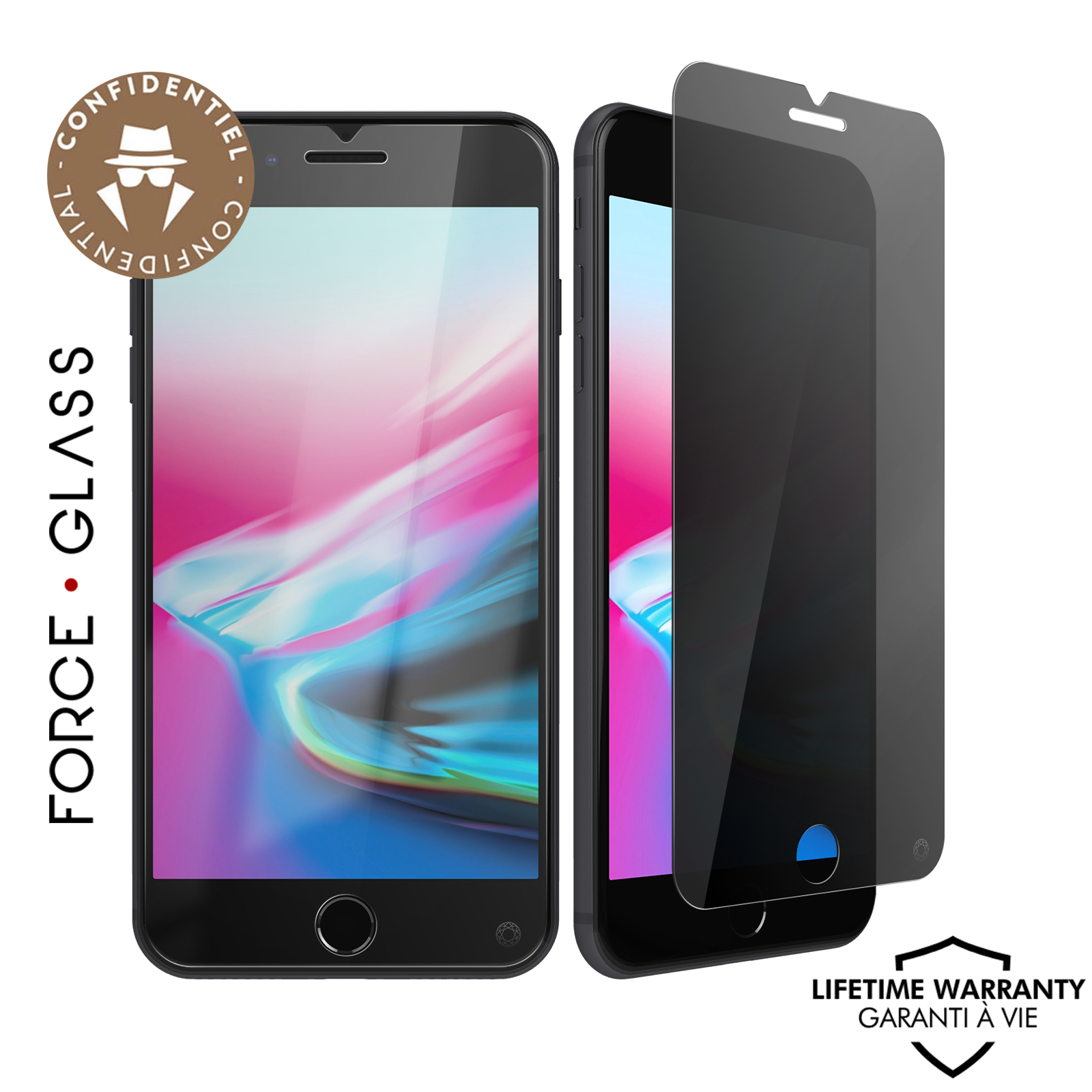 Coque IPHONE 6S Plus Gris Sidéral + Verre Trempé Inclus - Neuf