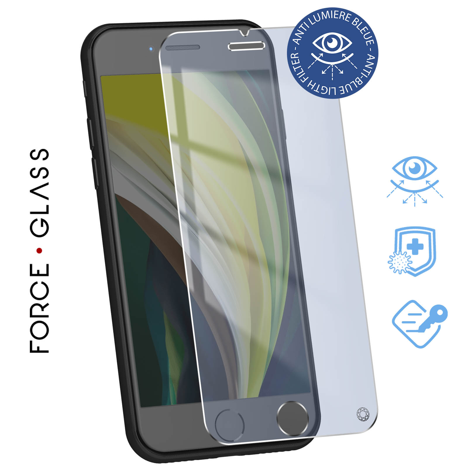 Forceglass - Pellicola Proteggi Schermo in Vetro temprato per iPhone 7