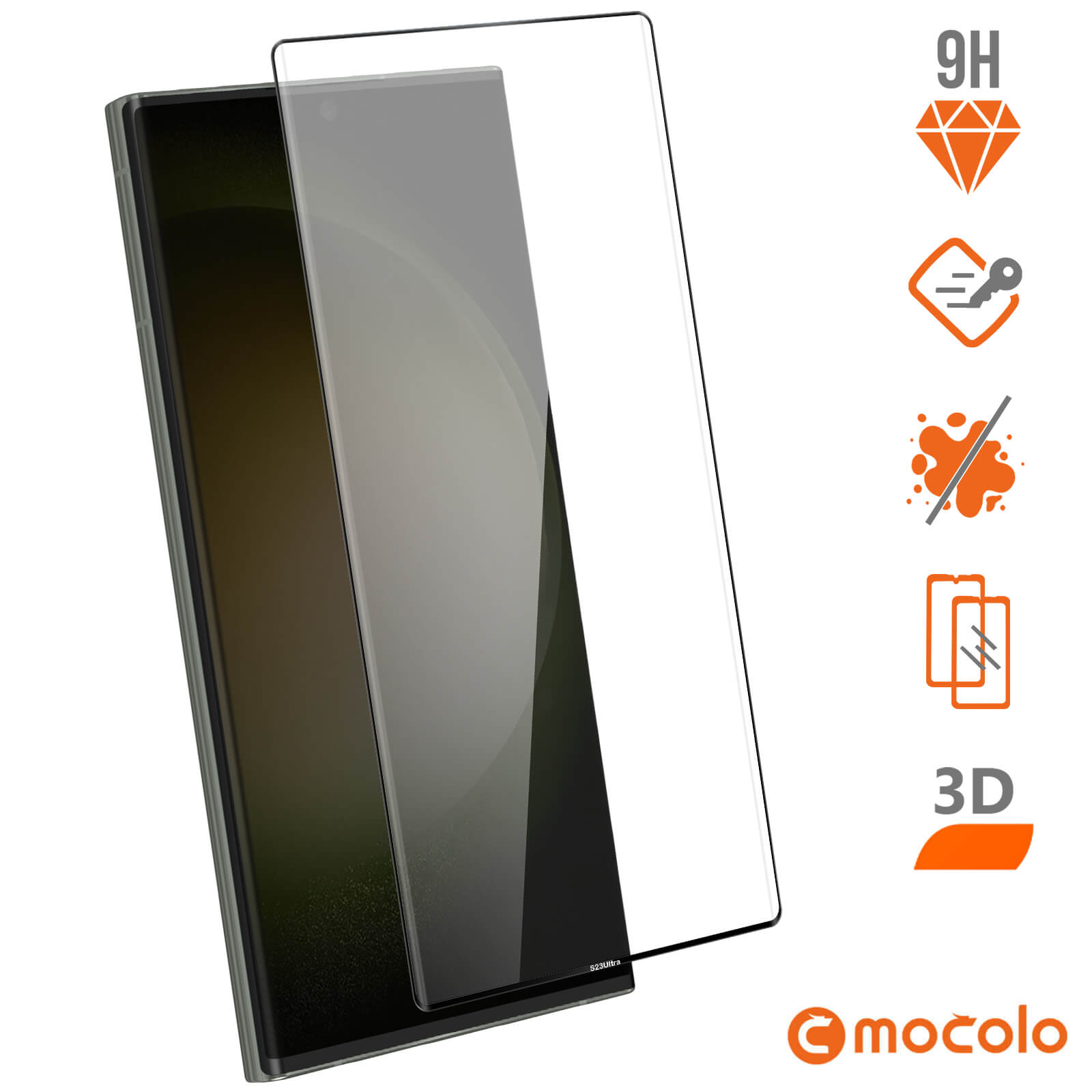 NEW'C 3 Pezzi, Vetro Temperato per Samsung Galaxy S23 FE 5G, Pellicola Prottetiva, Senza Bolle, Durezza 9H, 0,33mm Ultra Trasparente, Ultra Resistente