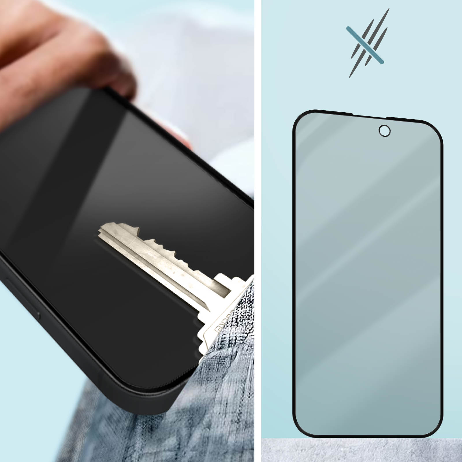 Pokolan Pack of 2 360 Degree Privacy Film for iPhone 15 Pro Max