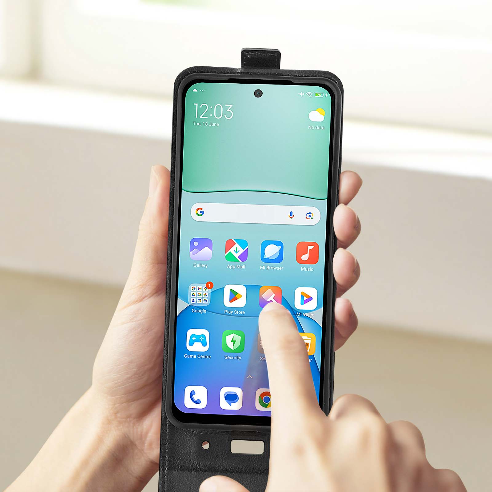 EbestStar Cover Libro Portafoglio Per Xiaomi Redmi Note 13 5G Con Vetro Temperato - Pelle PU Con Slot Carte - Nero