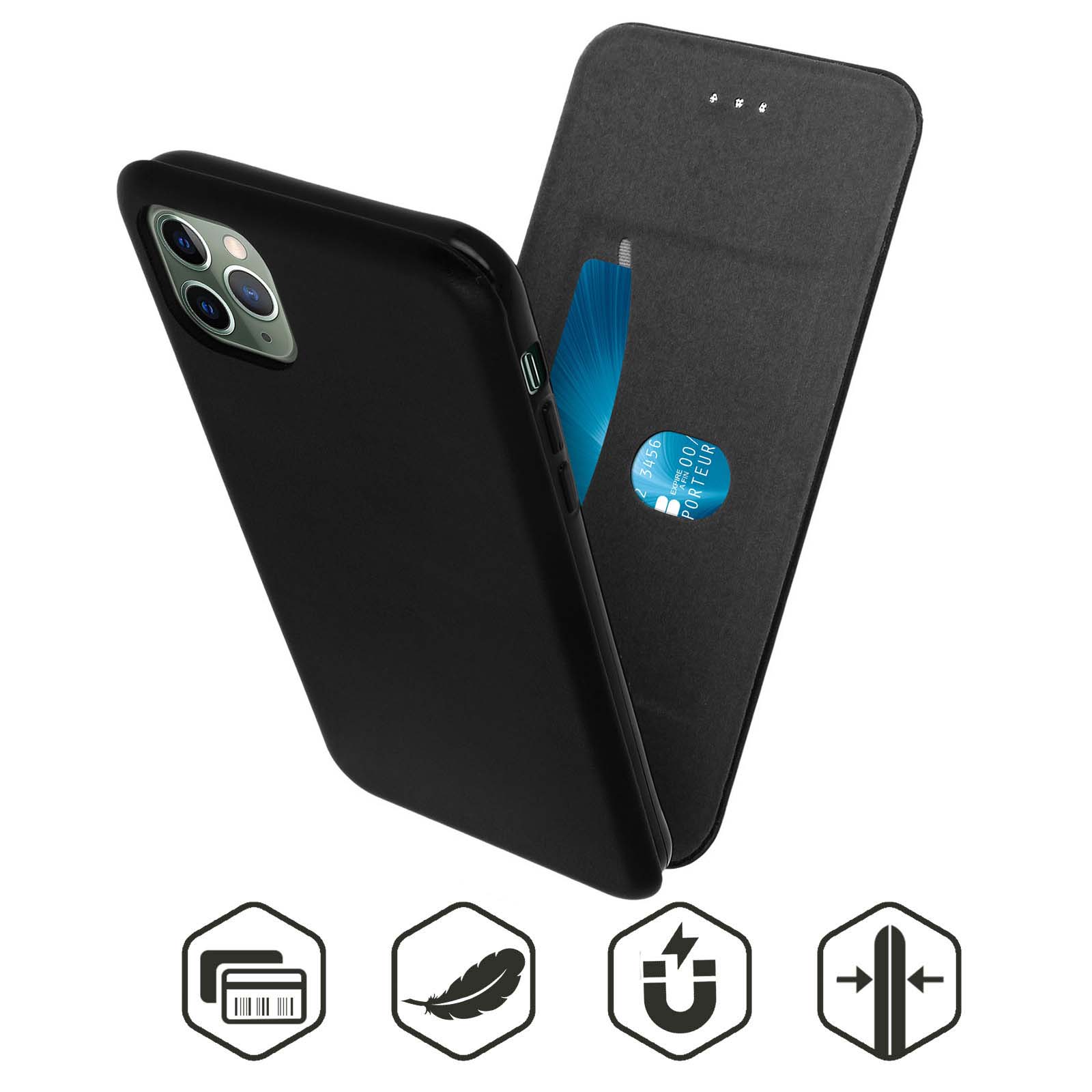 Housse Rabat Vertical En Cuir PU Pour LG Optimus G Pro 2 - Noir, Neuve Sous Blister