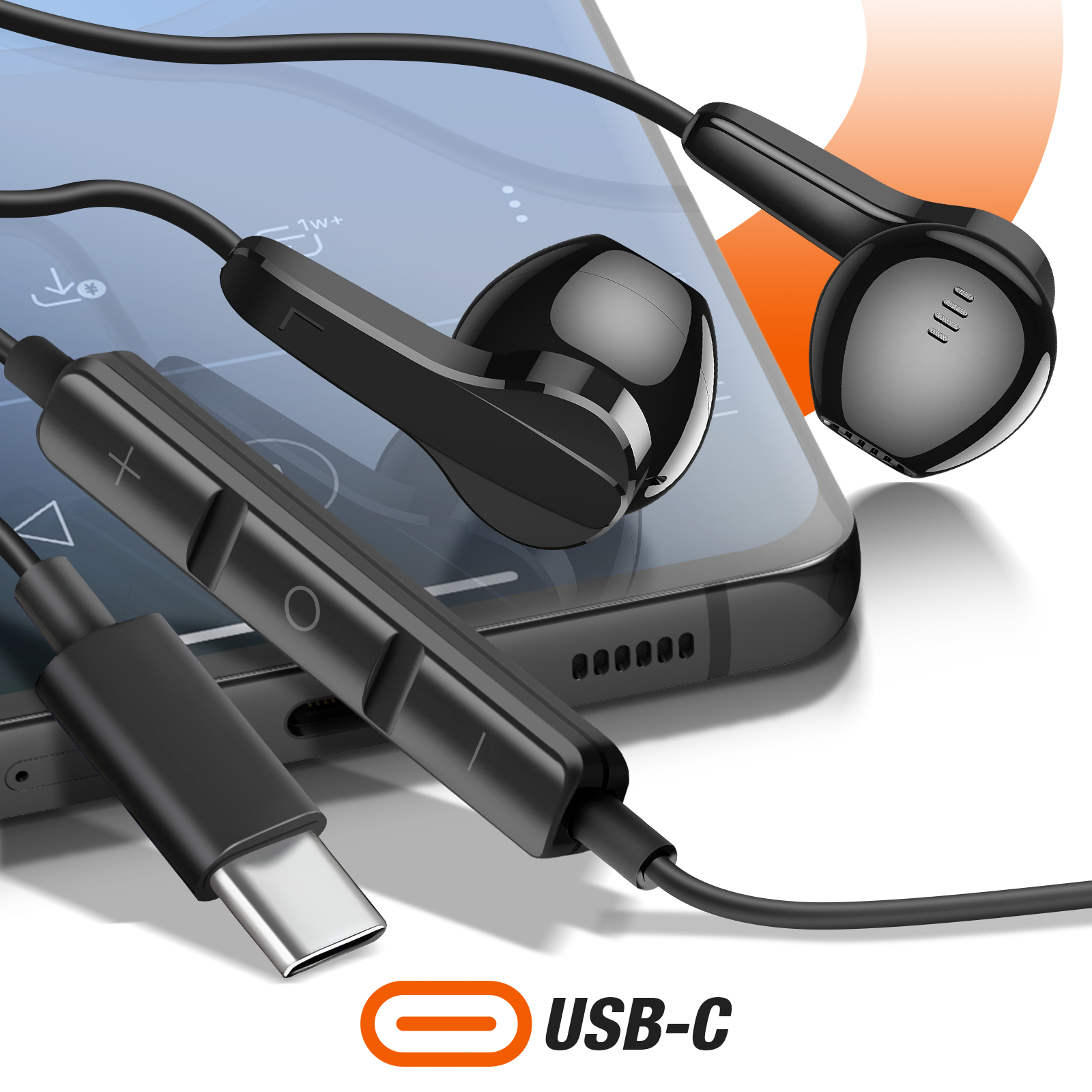 Auricolari Cablati GG Con Microfono Integrato Universali - Jack 3.5mm Per Android - Colore Bianco