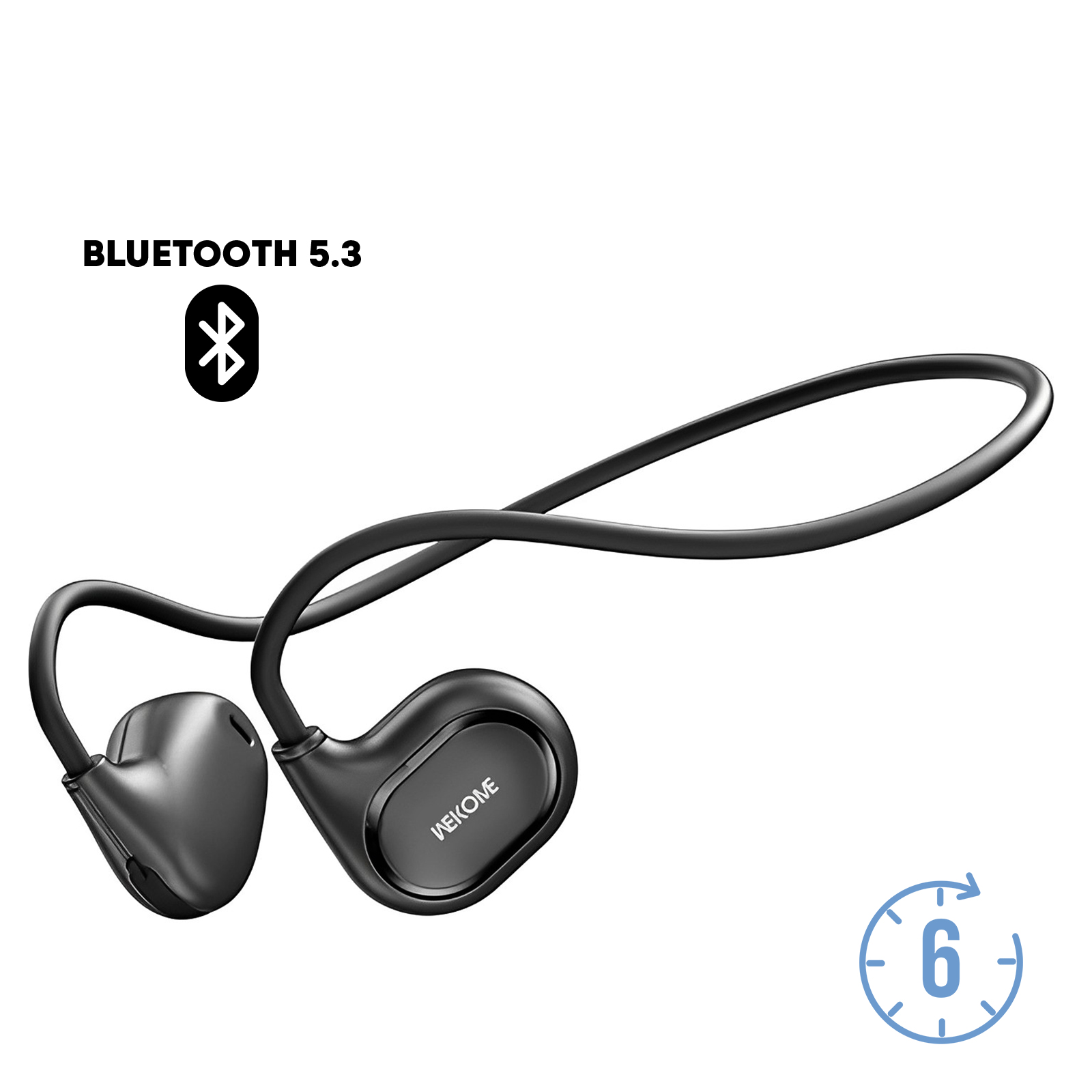 Auricolari senza fili Auricolari Bluetooth A01, compatibile con Bluetooth A01, condurre ossea, con memoria 16G, cuffie sportive wireless per telefono cellulare, colore: nero A