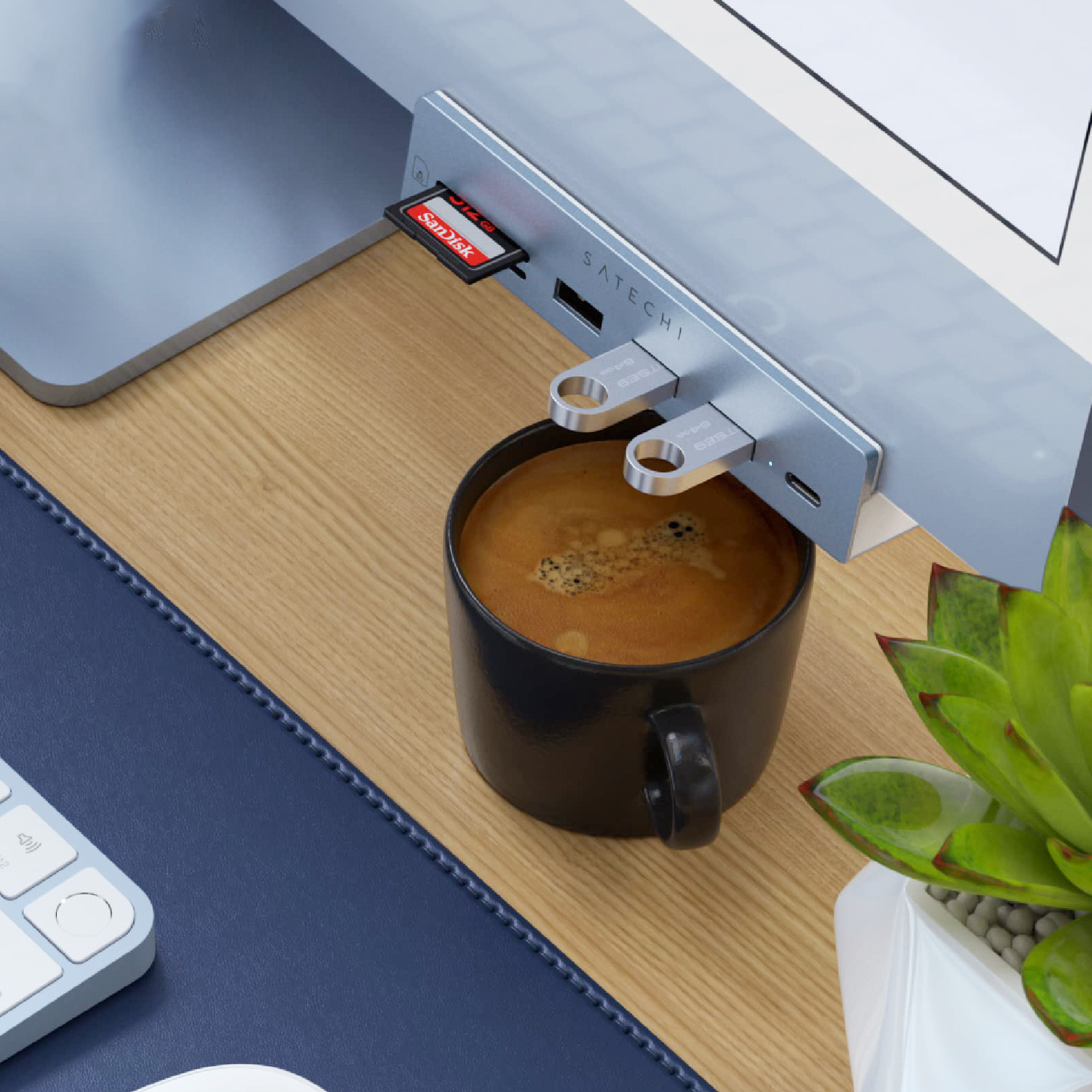 Belkin Hub USB C 6 In 1, Docking Station Posteriore IMac 24 Lettore Di Schede Sd E Microsd Gigabit Ethernet 2 Porte A Porta Per Trasferimenti Dati Veloci Periferiche Inc011btwh 886343379