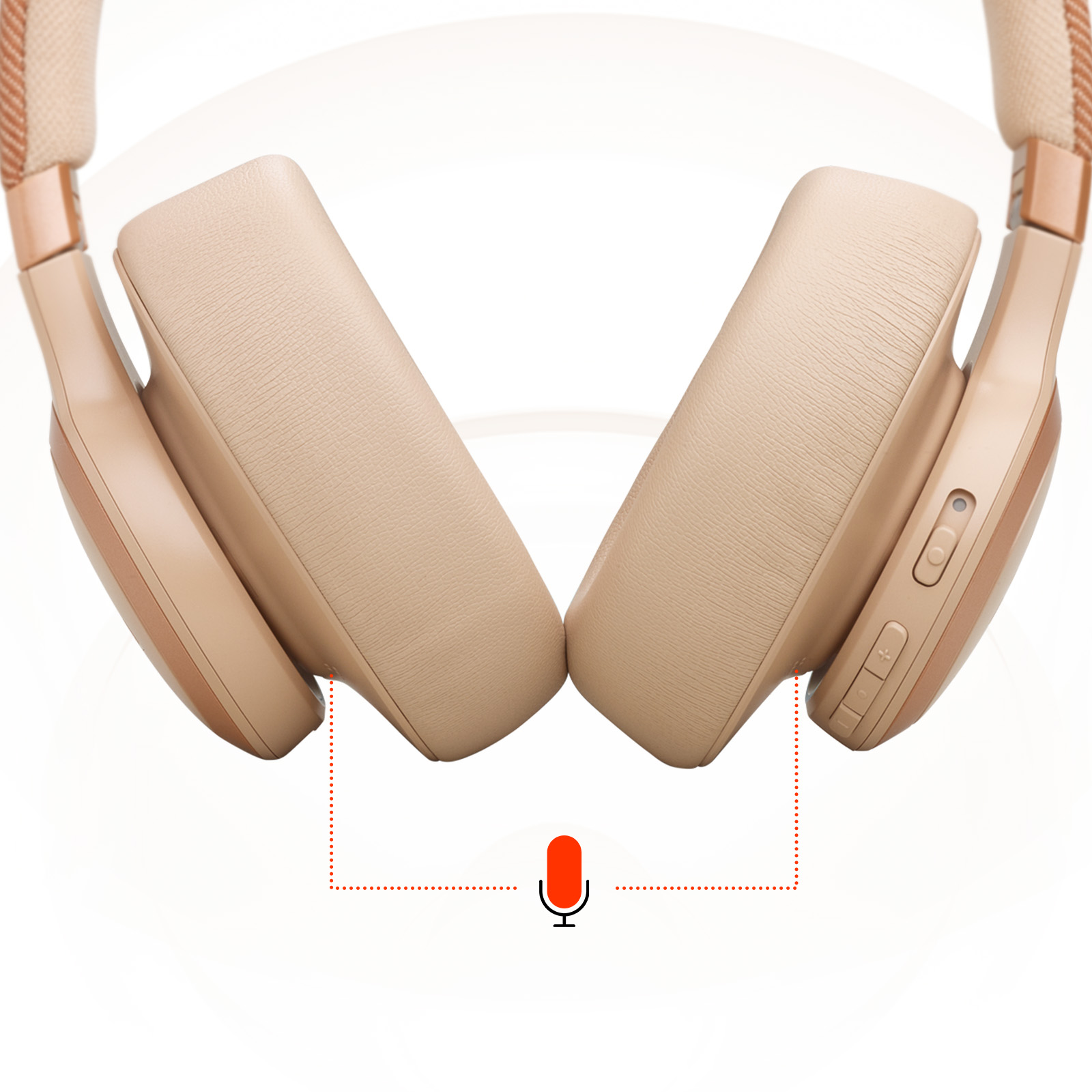 Fone Bluetooth JBL Live 770NC bege - cancelamento de ruído +