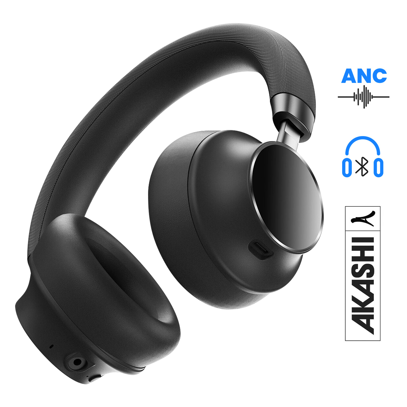 Cascos Bluetooth 5.3 Con Micrófono Y Cancelación De Ruido, 40h De Batería, Ideales Para Deporte Y Compatibles Con IPhone Y Android - Color Negro