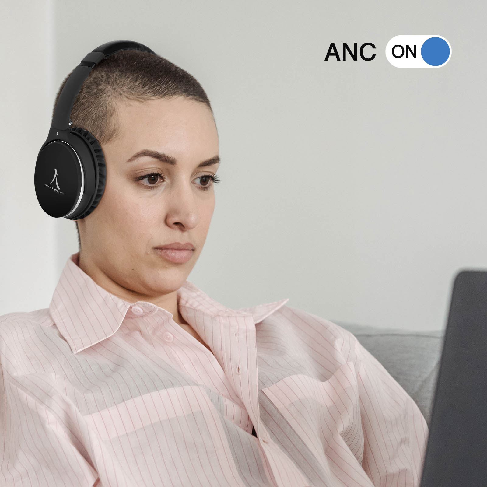 Casque Sans-fil Bluetooth - AKASHI - Modèle avec Réduction de bruit ANC