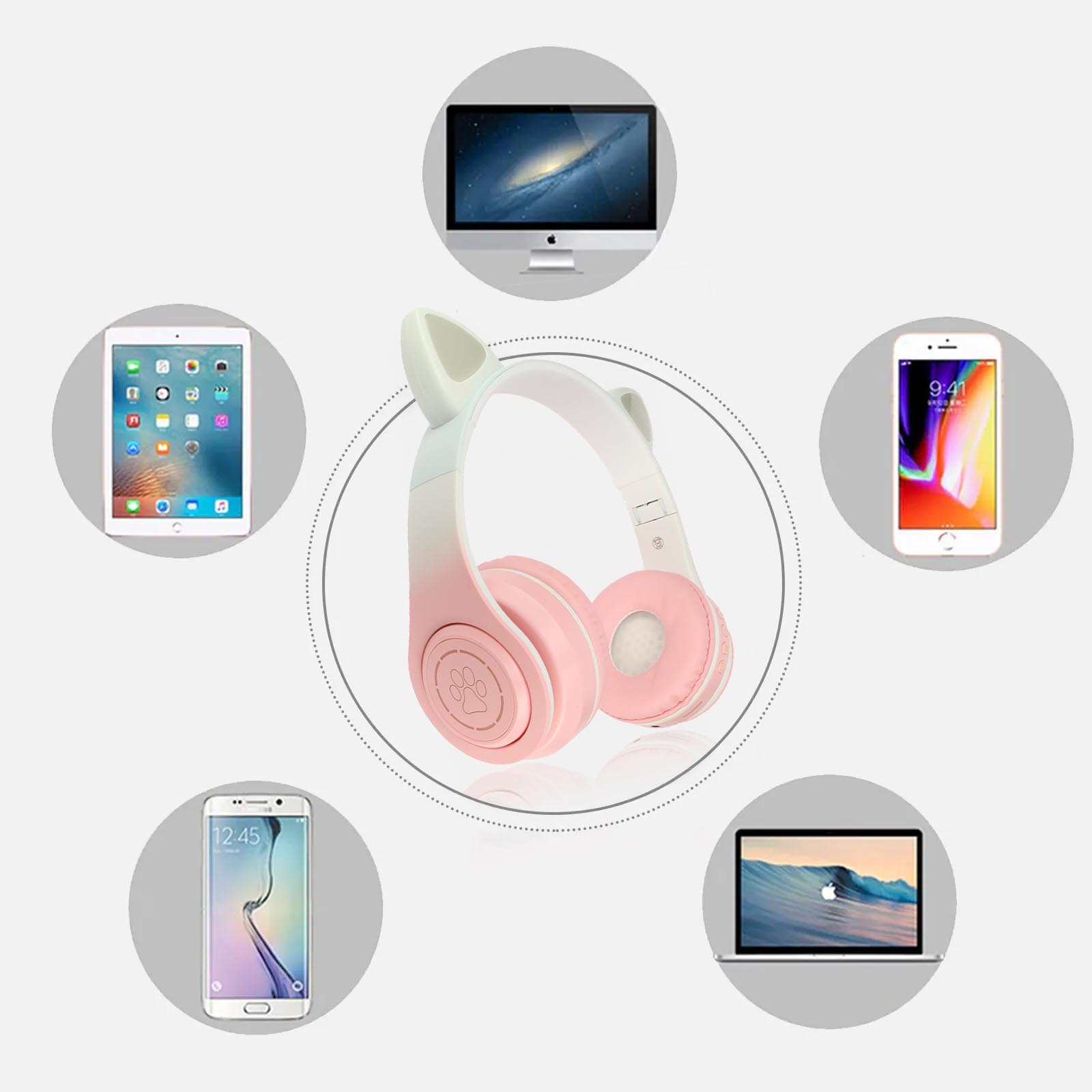 Cuffie Bluetooth Open-Ear A Clip – Auricolari Wireless Con HD Mic, IPX7 Impermeabili, Rosa Chiaro