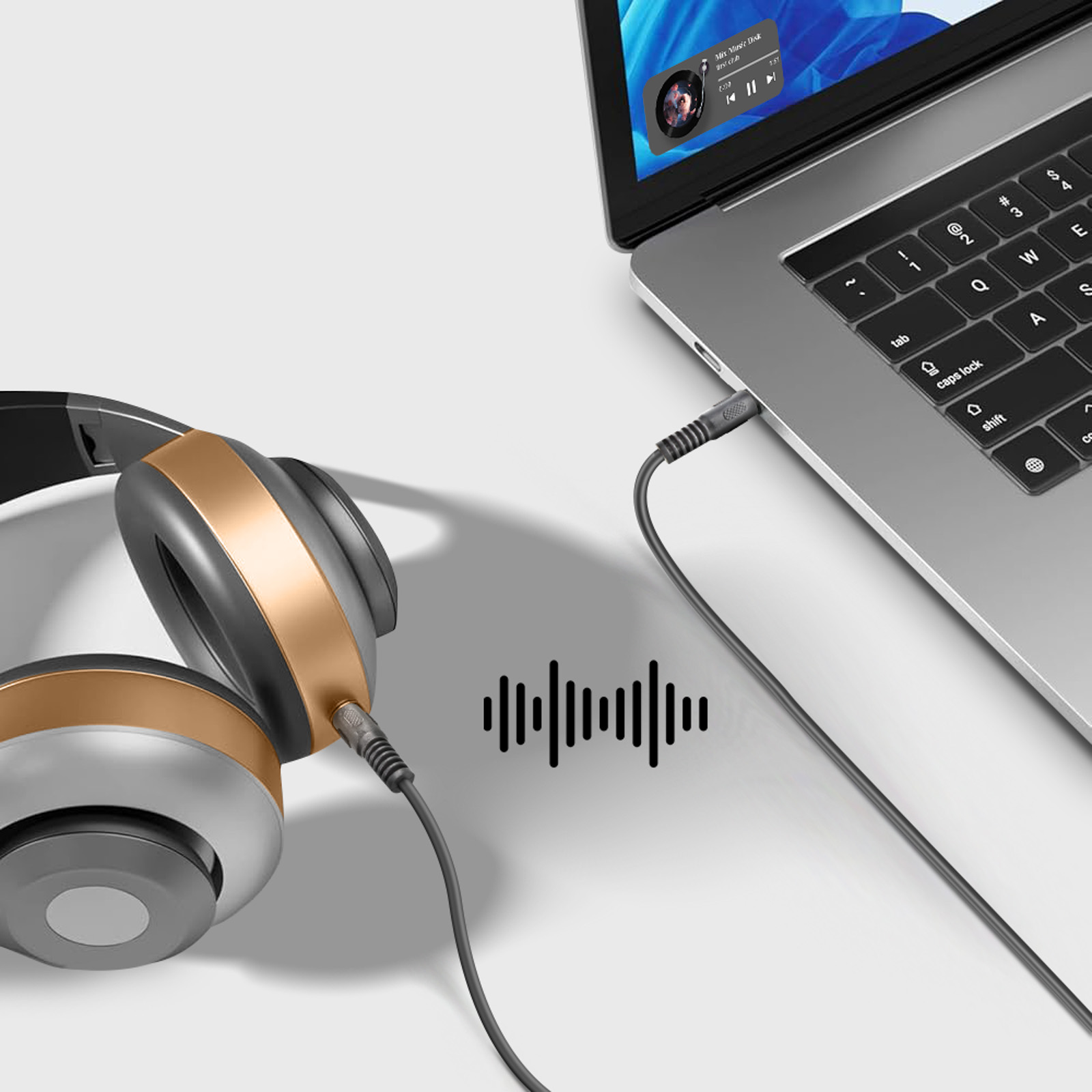 Câble Audio Remplacement Casque Audio-Technica ATH-GL3 ATH-GDL3 - 1,3m OFC 3,5mm