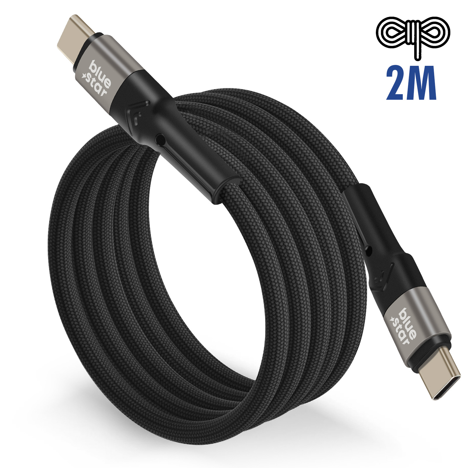 Anysea Cavo USB C to USB C 60W:Cavo USB Type C to Type C Ricarica Rapida 3A [2Pezzi-1M] Nylon Intrecciato Filo Compatibile con iPhone 16 15 Pro Max Galaxy S24 S23 Pixel