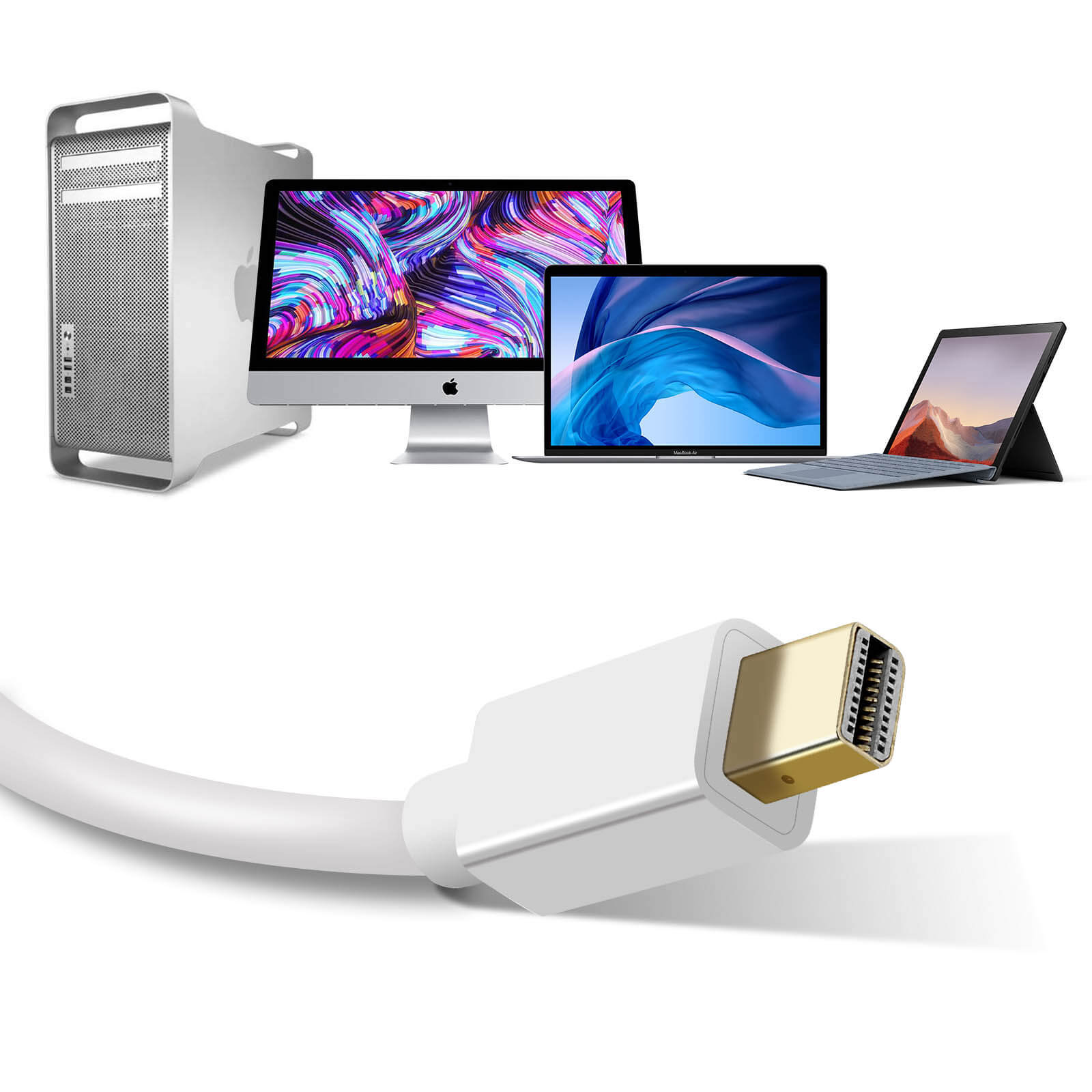 ICZI Adattatore da Mini DisplayPort a HDMI, 4K Convertitore Maschio