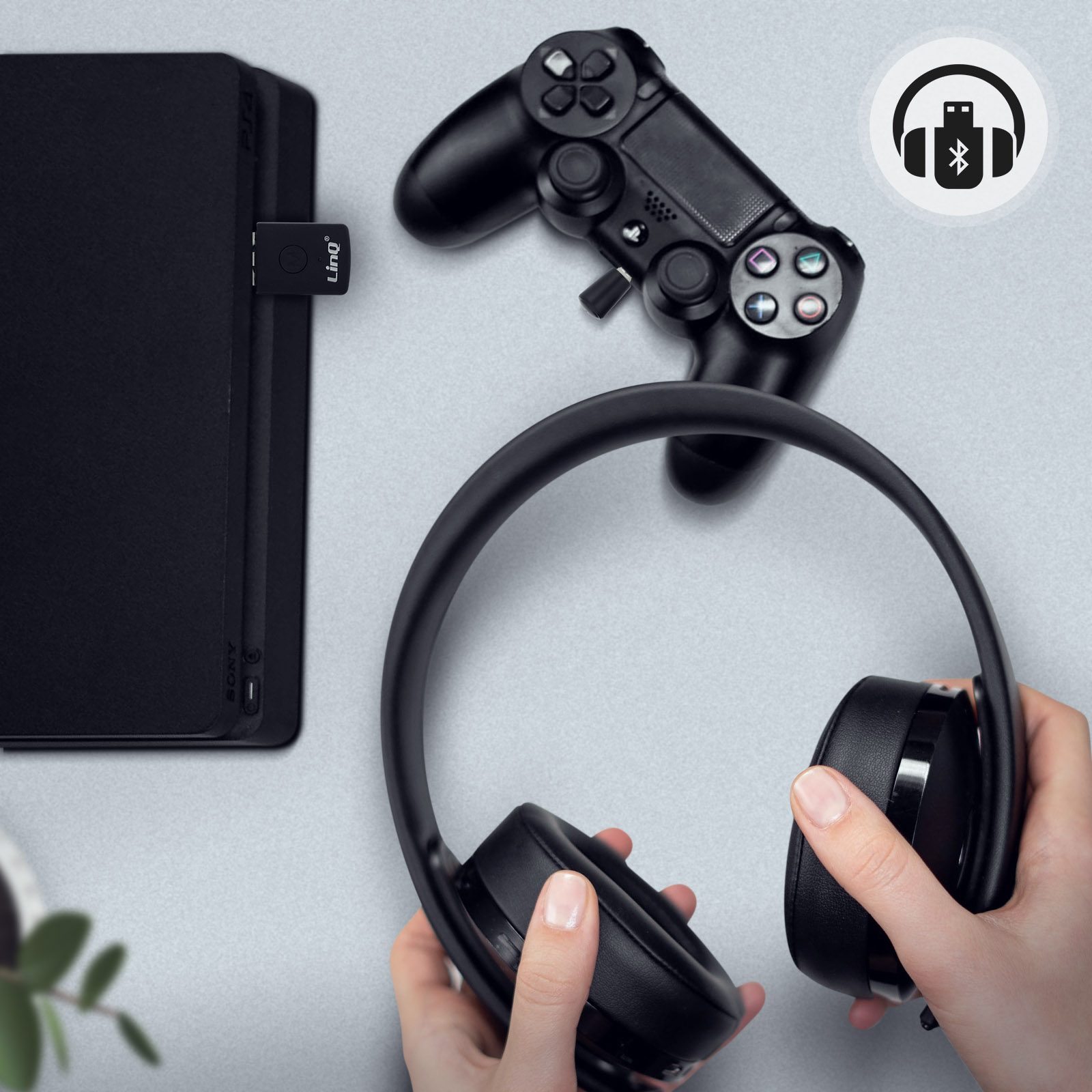 Linq - Dongle Usb Bluetooth Ricevitore Adattatore Per Wireless Auricolare Cuffie Ps4 U108 77070781
