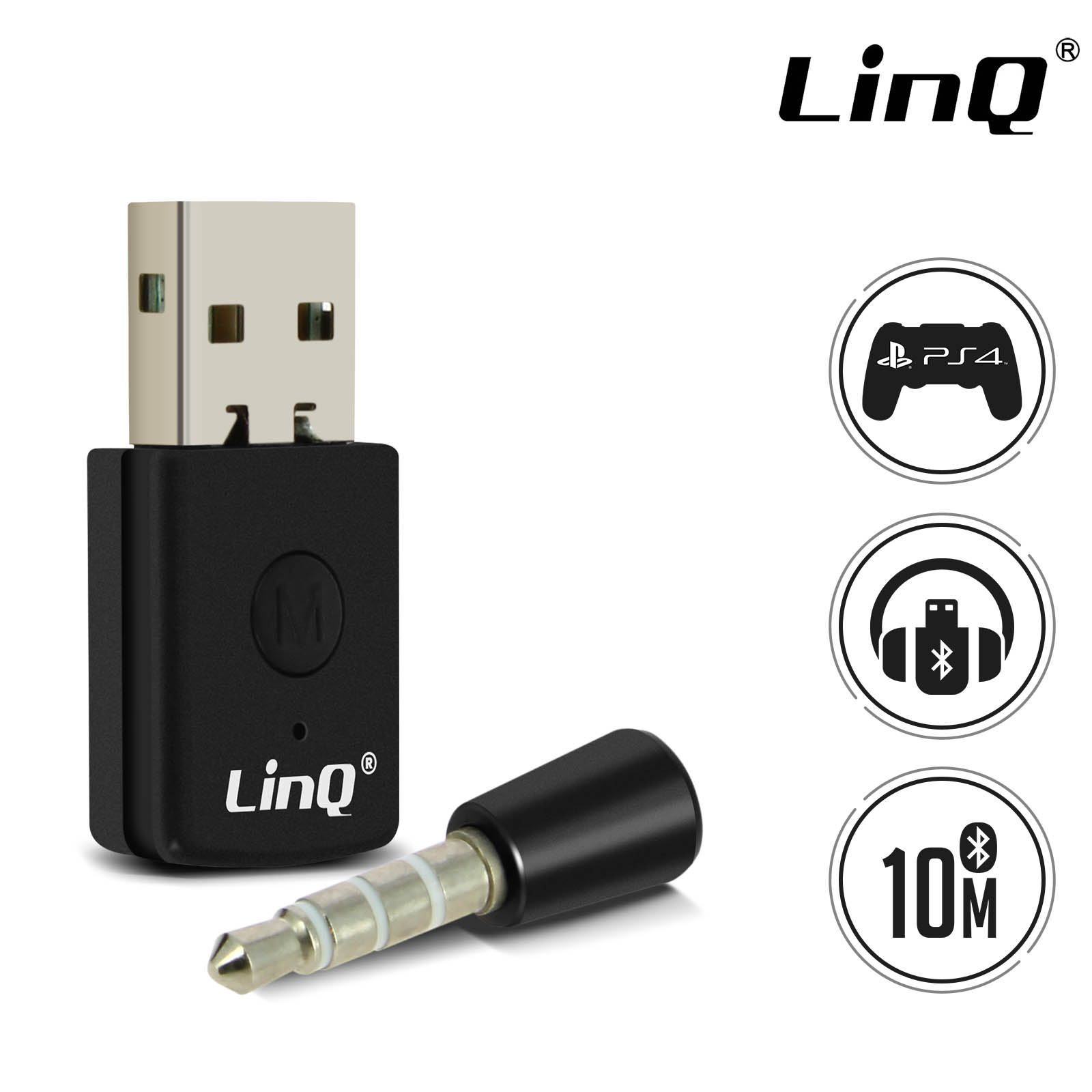 Adaptador Bluetooth Para PS4 – Dongle USB 4.0 Para Conectar Auriculares Inalámbricos Y Jugar Con Voz