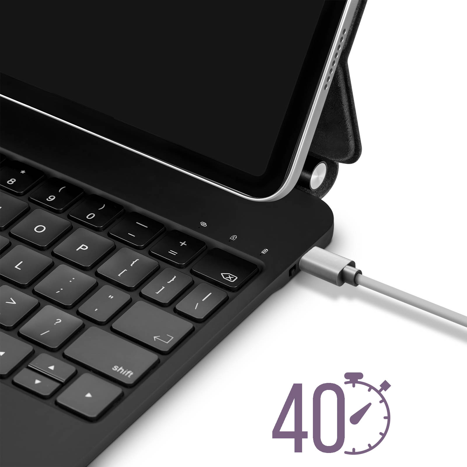WAVATA Tastiera Per IPad Pro 12.9" 6ª/5ª/4ª/3ª Gen, Custodia Tastiera Per IPad Pro 12.9 Pollici 2022/2021/ 2020/2018 Tastiera Magnetica Staccabile Cover Con Slot A Penna, Verde Scuro - 7