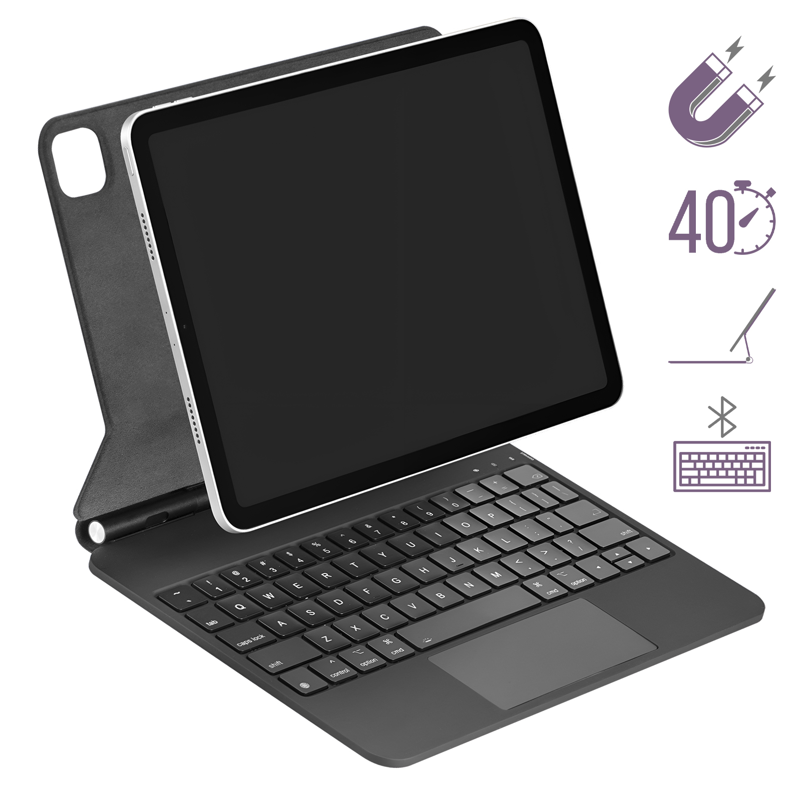 Custodia per tastiera Bluetooth Dux Ducis Samsung Galaxy Tab S7/S8 - nera