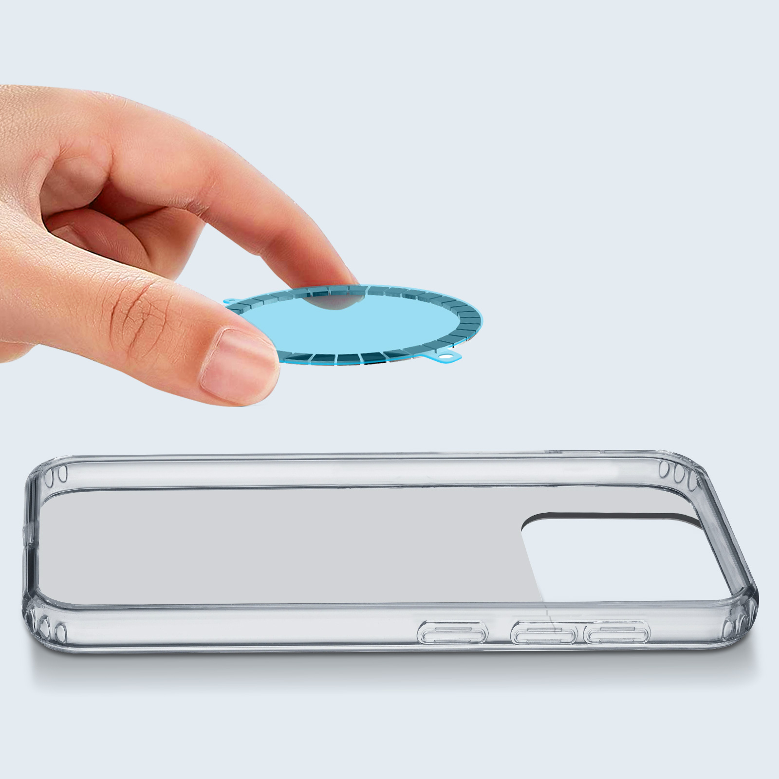 Coque transparente magnétique compatible avec Magsafe