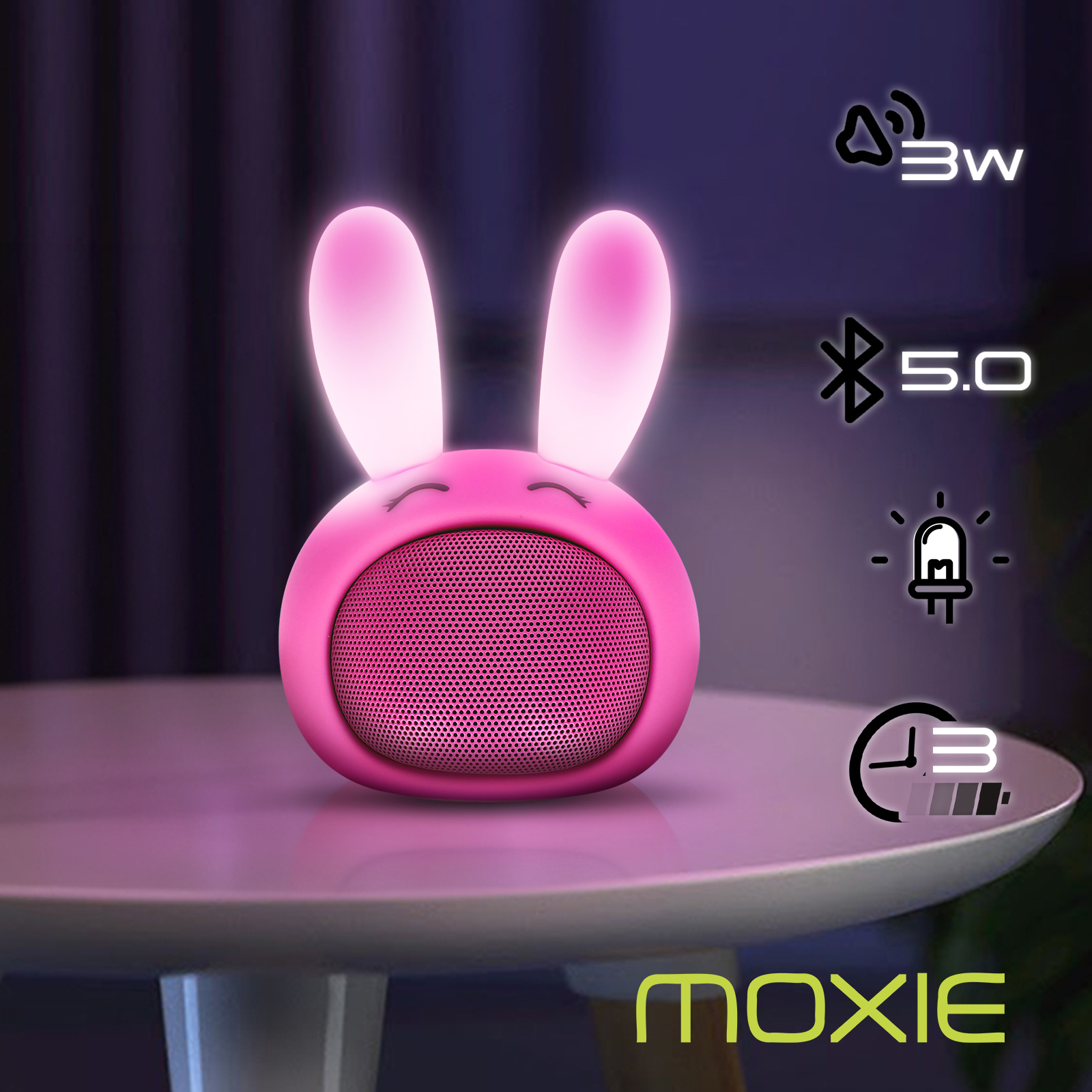 Enceinte Bluetooth Portable Compacte - Design Rose, Idéale Pour La Musique Nomade