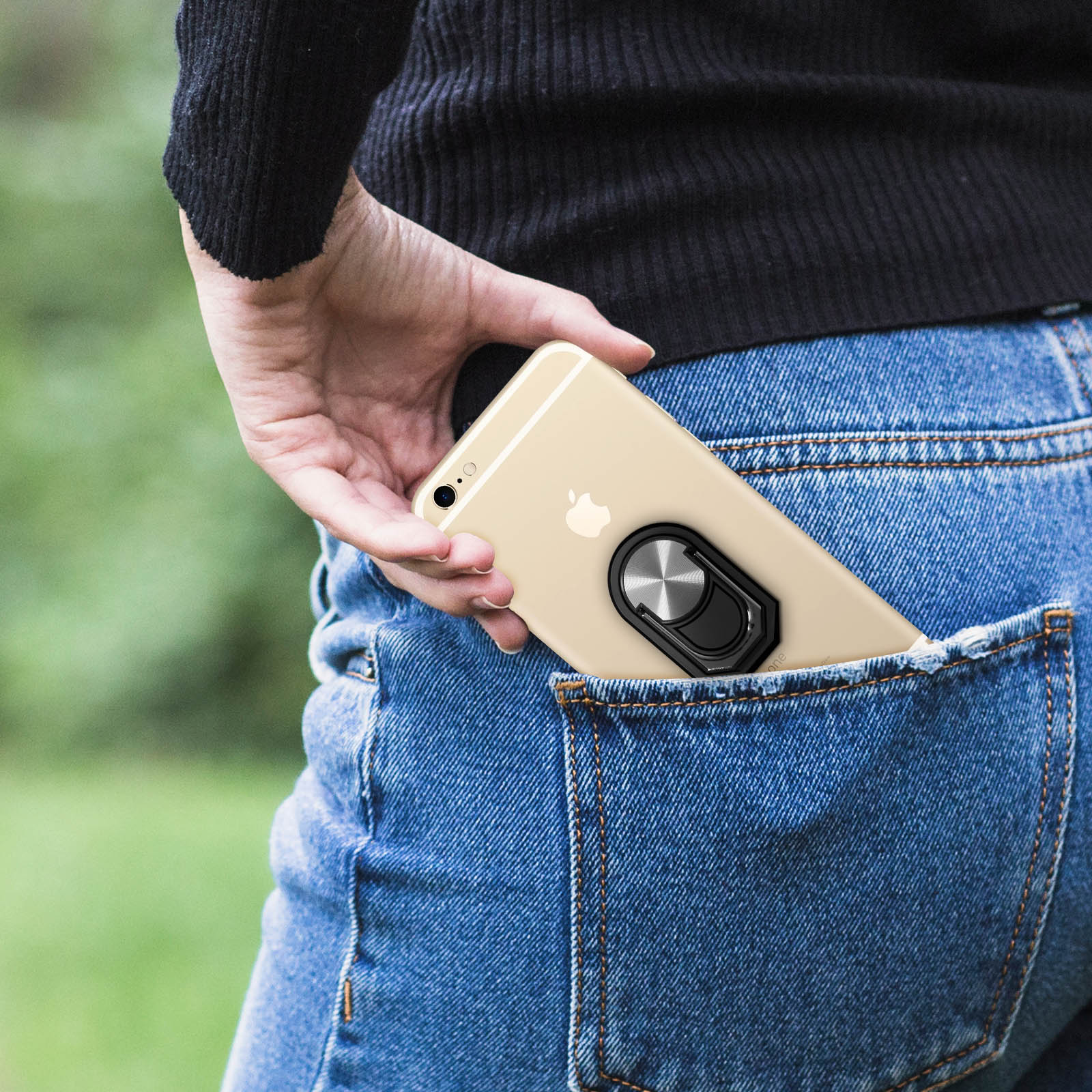 Smartphone Grip Support Anneau Pour Téléphone - Pivotant 360°, Ultra Fin, Collant 3M - Pour Tous Smartphones Ring Holder Rotatif 360