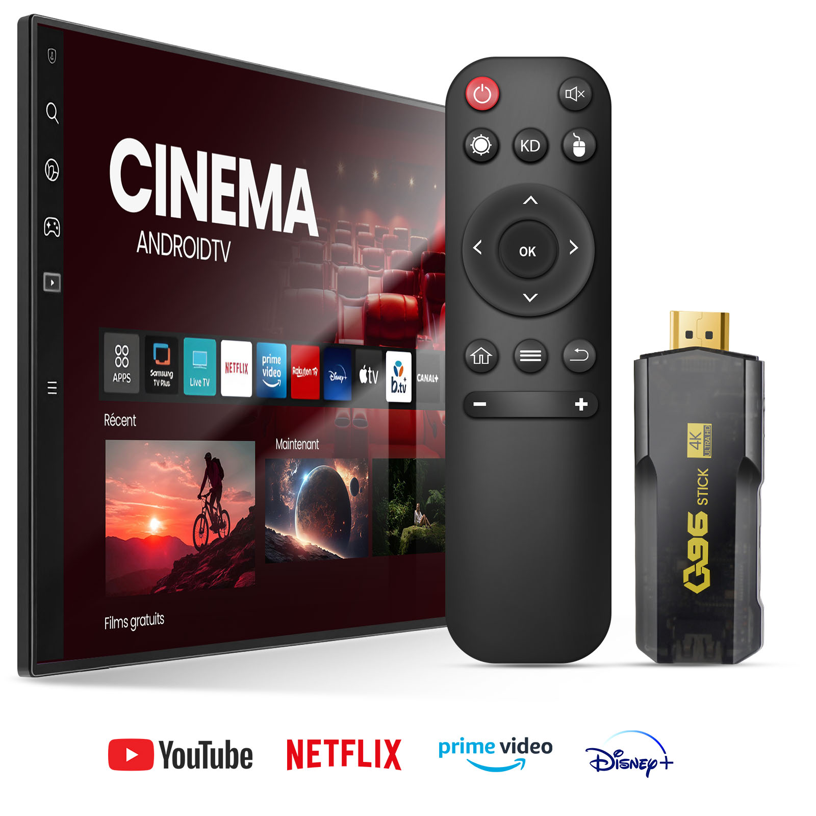 Android TV Stick 4K Ultra HD Con 2GB RAM, 16GB ROM, WiFi 6 E Controllo Vocale – Streaming Fluido E Immagini Nitide