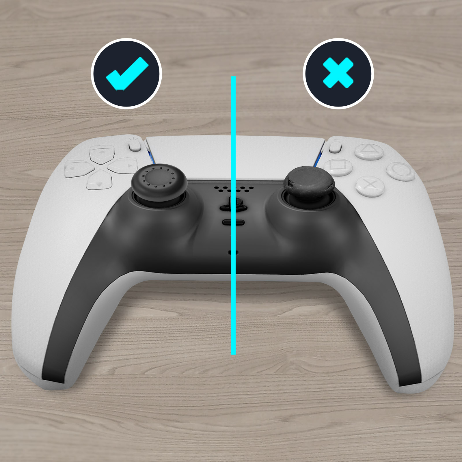 2 Adattatori Per Controller Rialzati – 7 Mm E 11 Mm, Presa Migliore E Antiscivolo Per PS4/PS5, Accessorio Gaming Per Precisione E Comfort