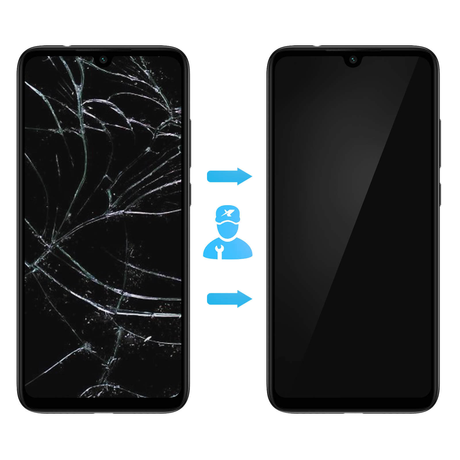 Écran Tactile Complet Pour Xiaomi Redmi Note 7 / Note 7 Pro - Vitre + LCD + Châssis + Colle