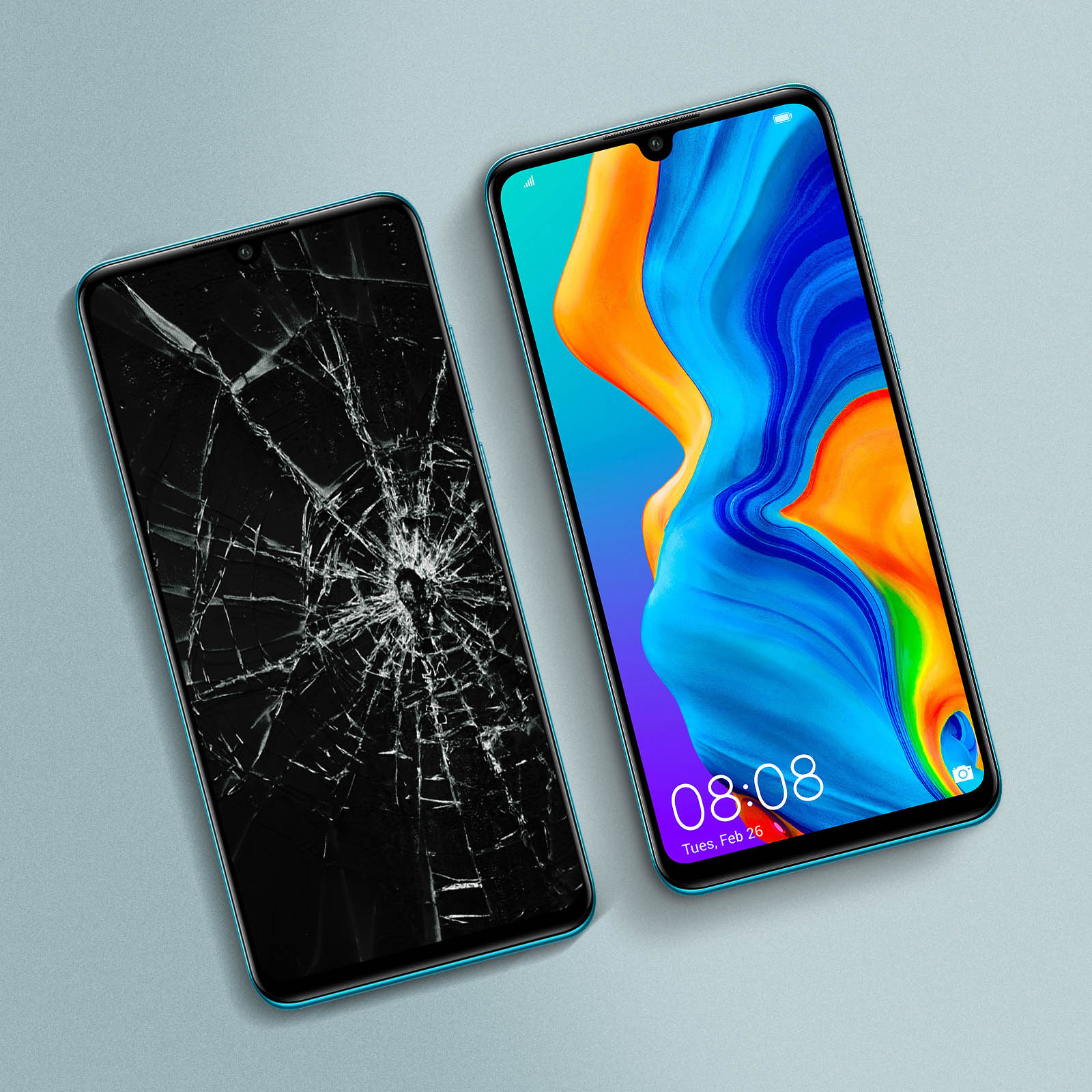 ÉCRAN LCD + VITRE TACTILE POUR HUAWEI P30 6.1" BLANC PERLE - COMPATIBLE - NEUF