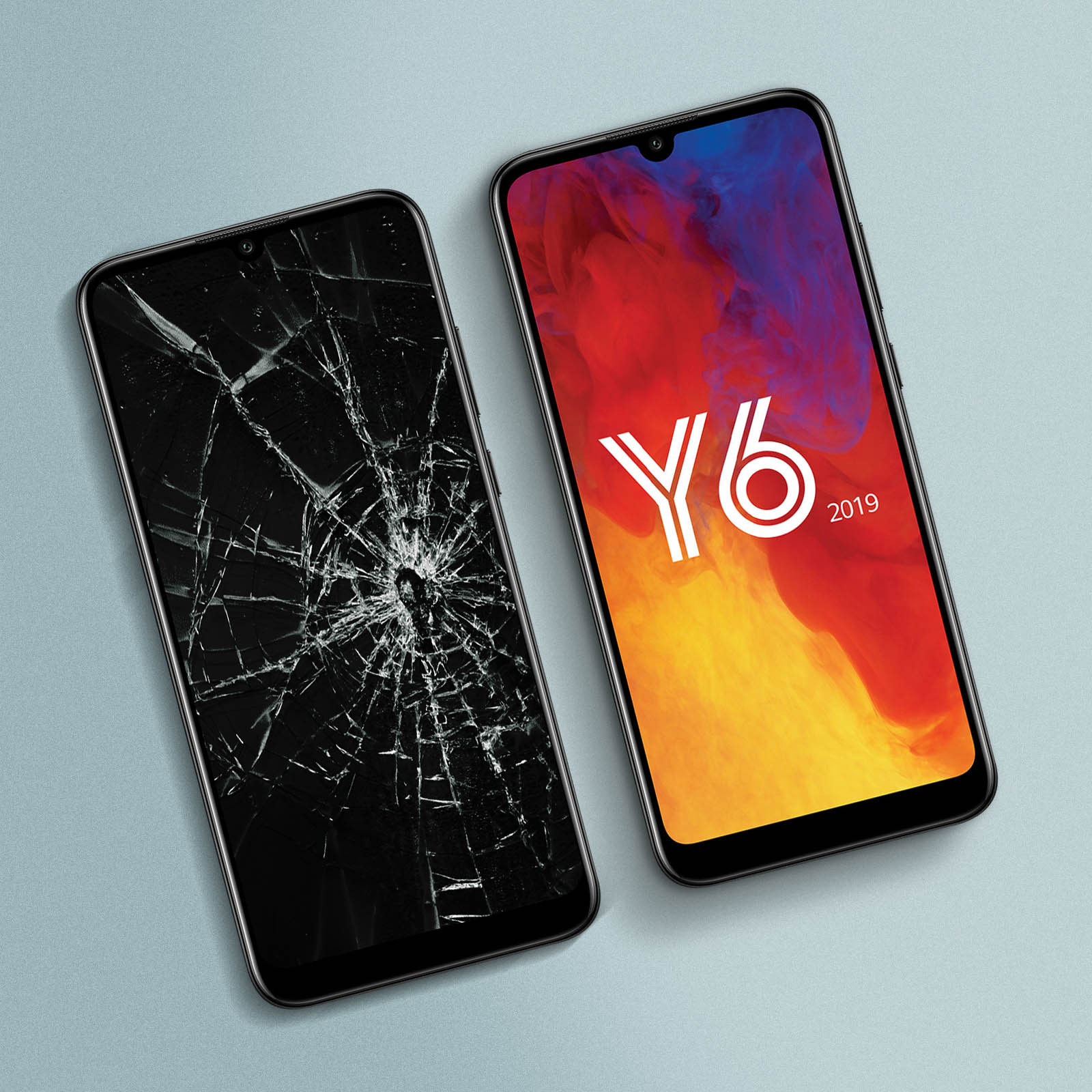 Écran LCD + Vitre Tactile Sur Châssis Pour Huawei Y6 2019 En Noir - Kit De Remplacement Neuf Avec Outils