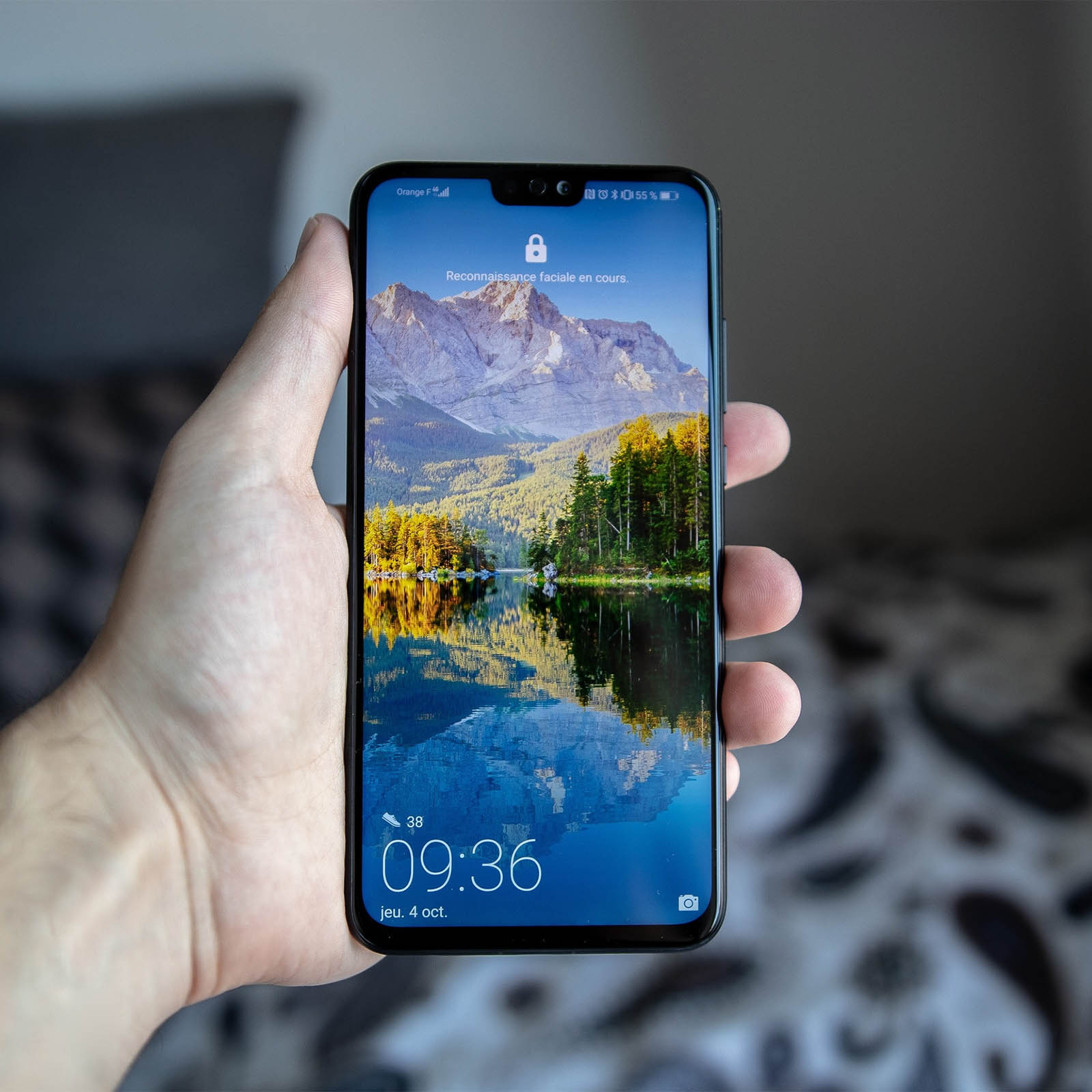 Écran LCD Complet Avec Vitre Tactile Noire Pour Honor 8X - Sur Châssis