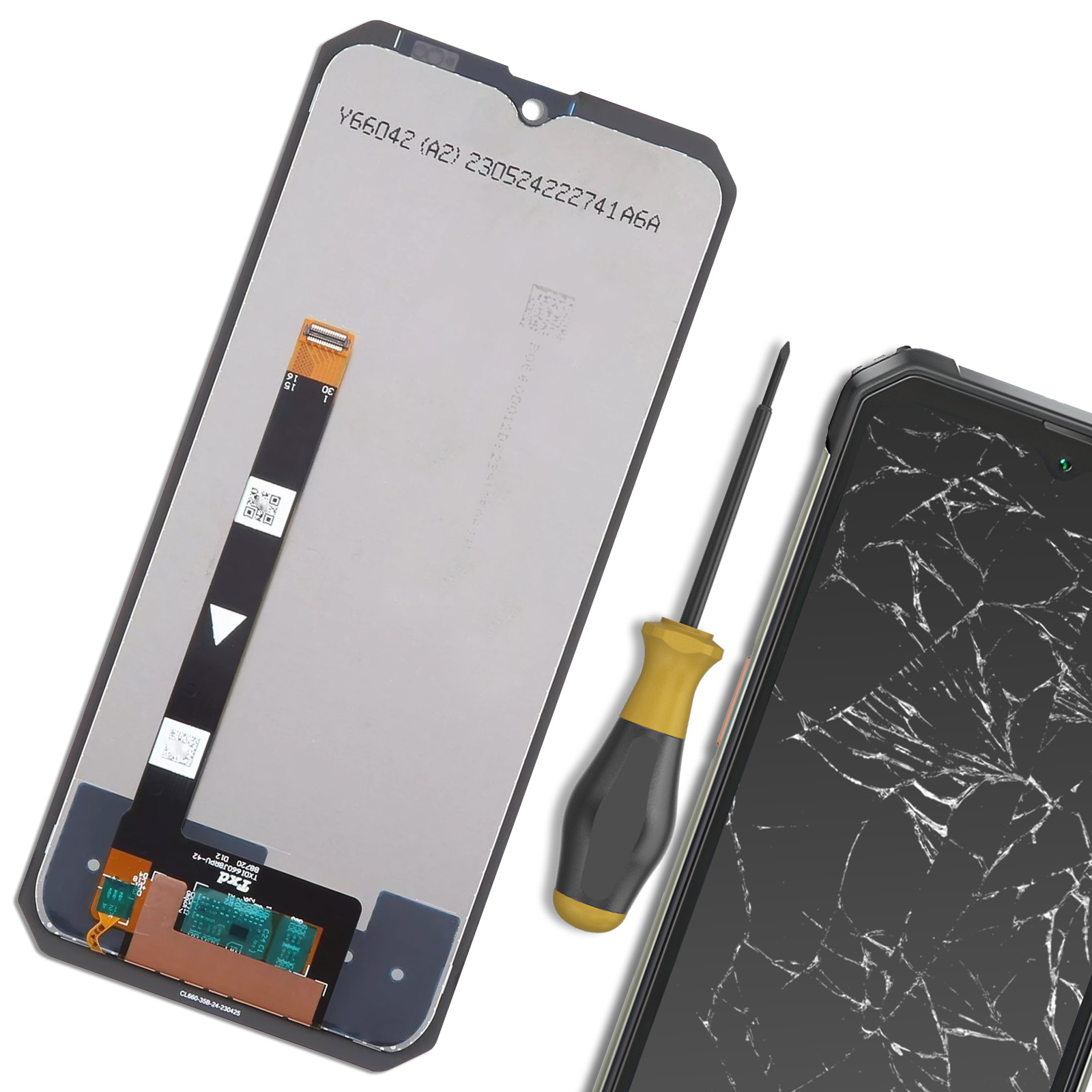 Ecran Lcd Complet Noir Sans Châssis Pour BlackView BV6600