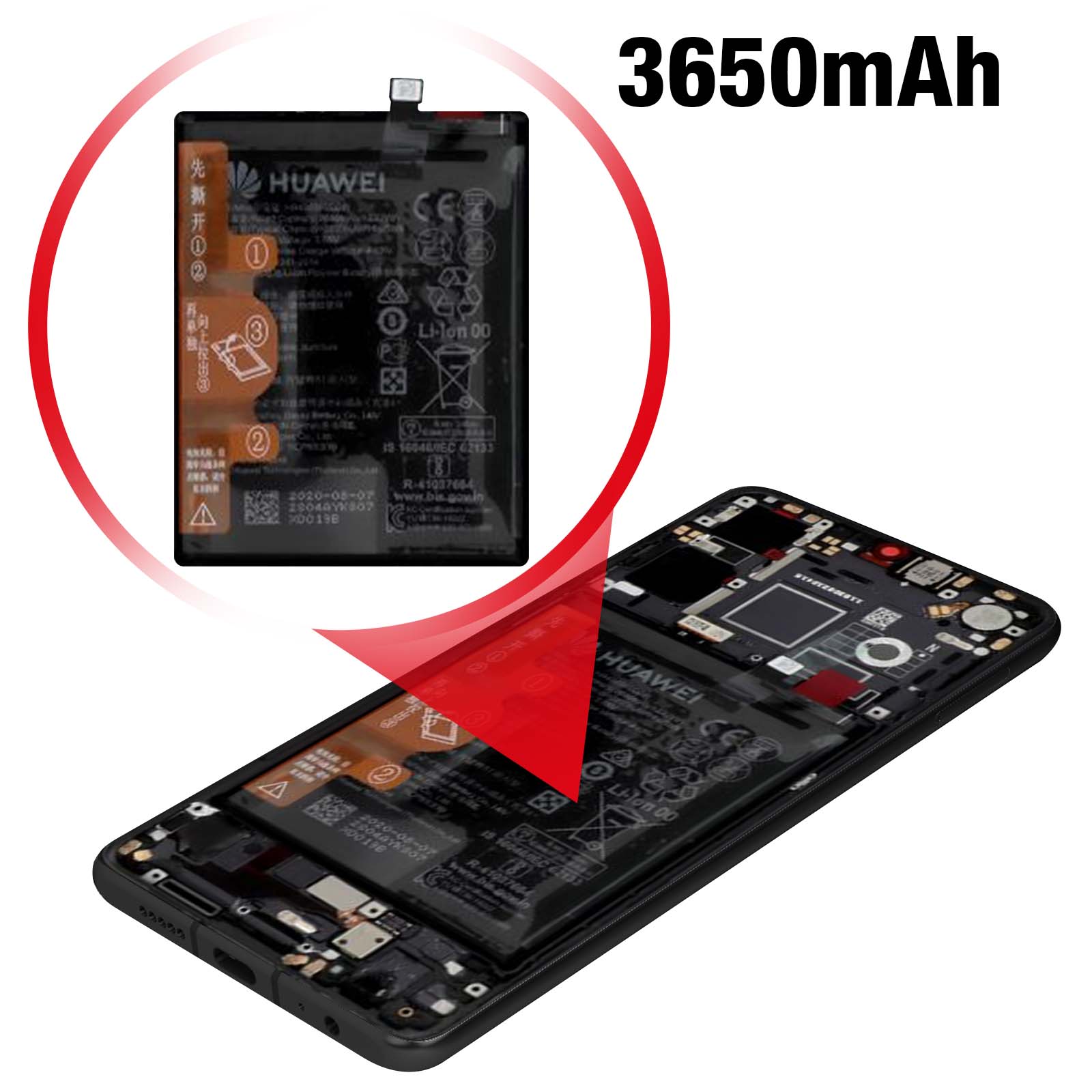 Écran Huawei P30 Bleu Aurora + Châssis / Batterie Origine - Achat en ligne sur Lcd Maroc