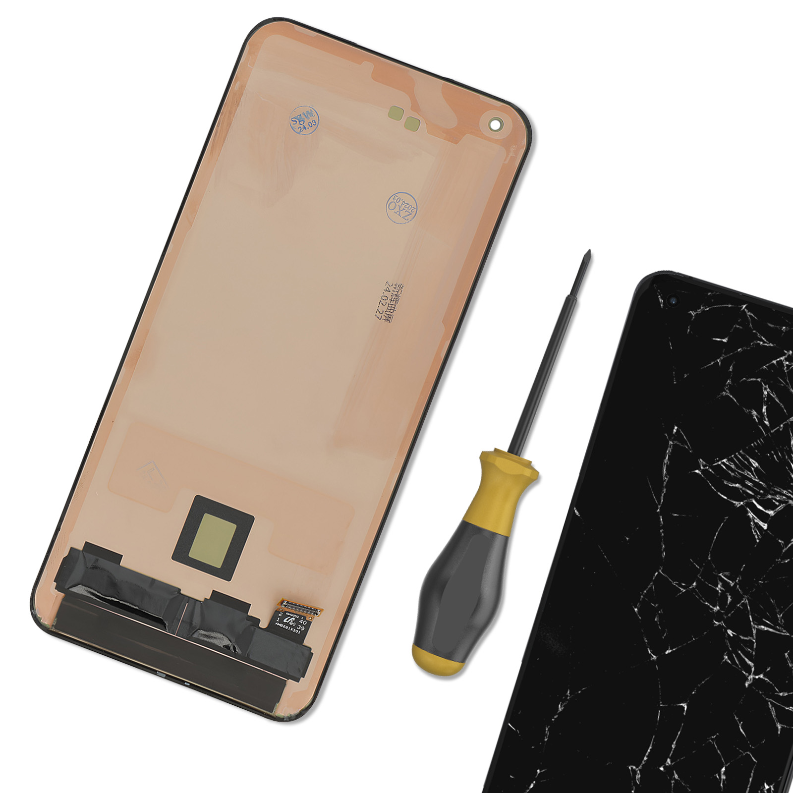 Écran LCD + Vitre Tactile Noire Sans Châssis Pour Xiaomi Mi 11i / Mi 11X (compatible)