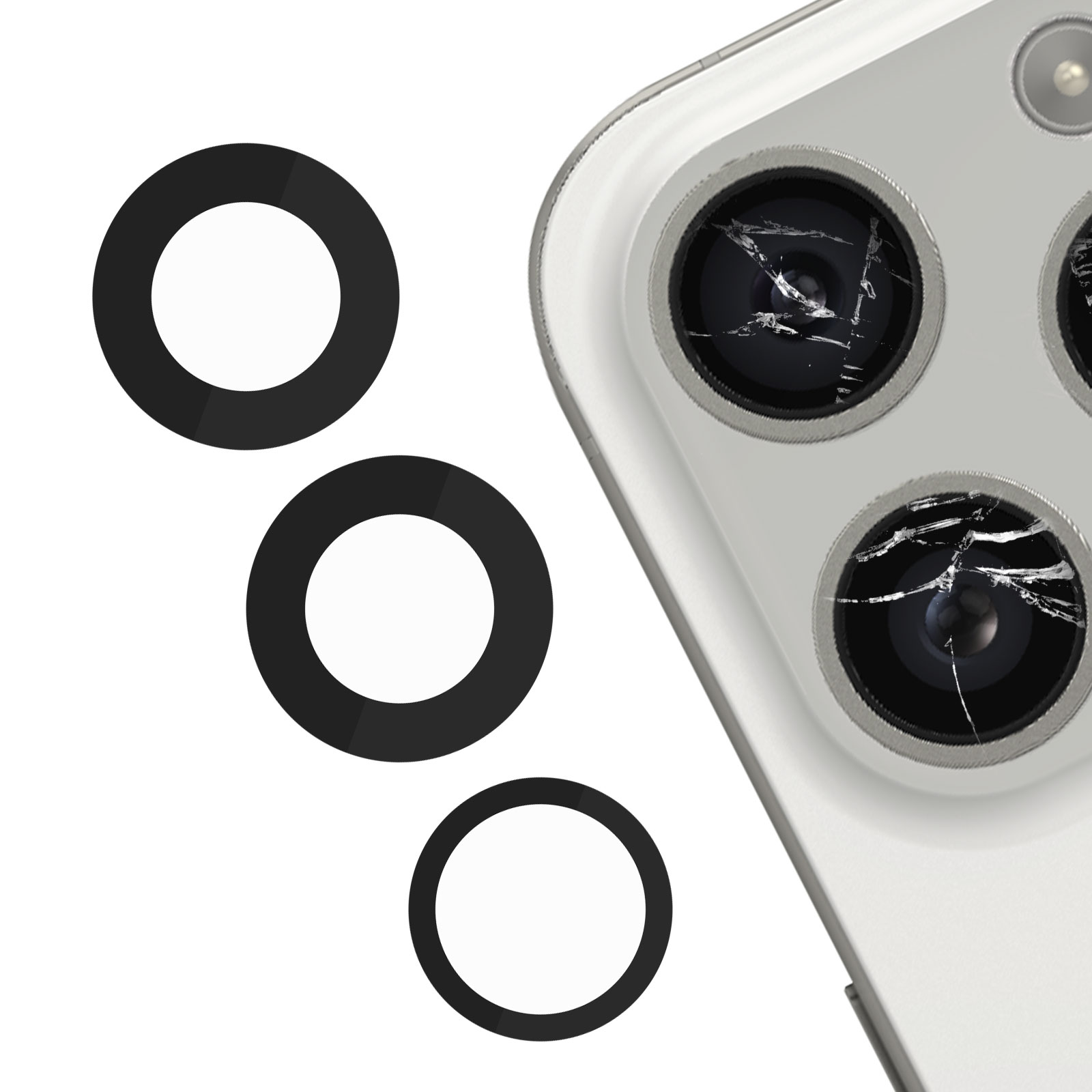 MMOBIEL Lentille Caméra Arrière IPhone 15 / 15 Plus - Kit Réparation Complet Avec Colle, Pincettes Et Chiffon