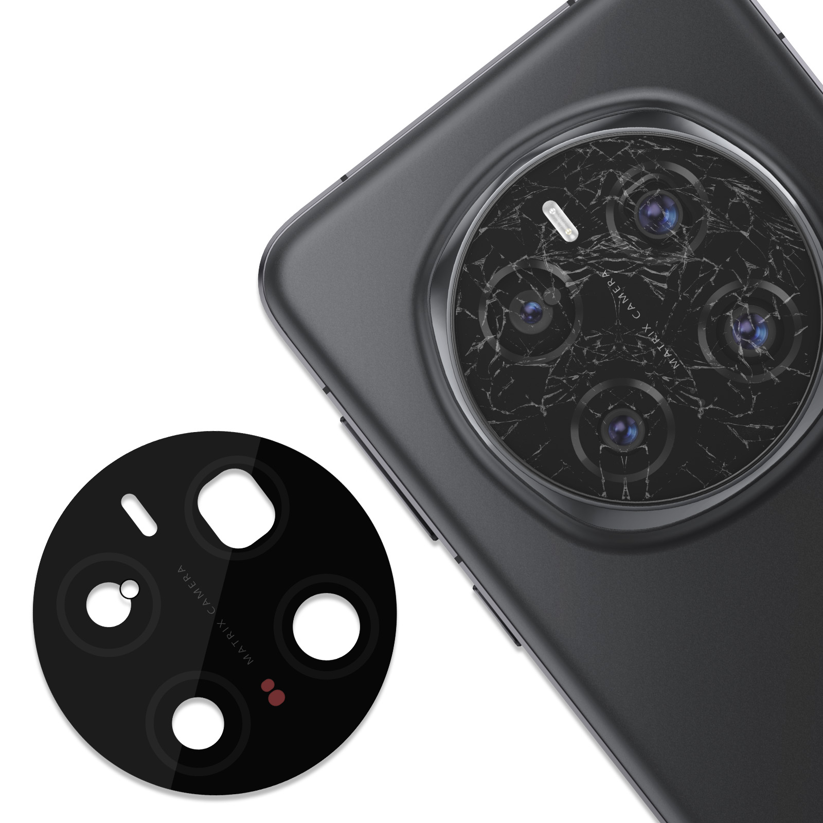 Objectif (Lentille) Caméra Noir De Remplacement Pour Honor Magic 4 Pro - Neuf