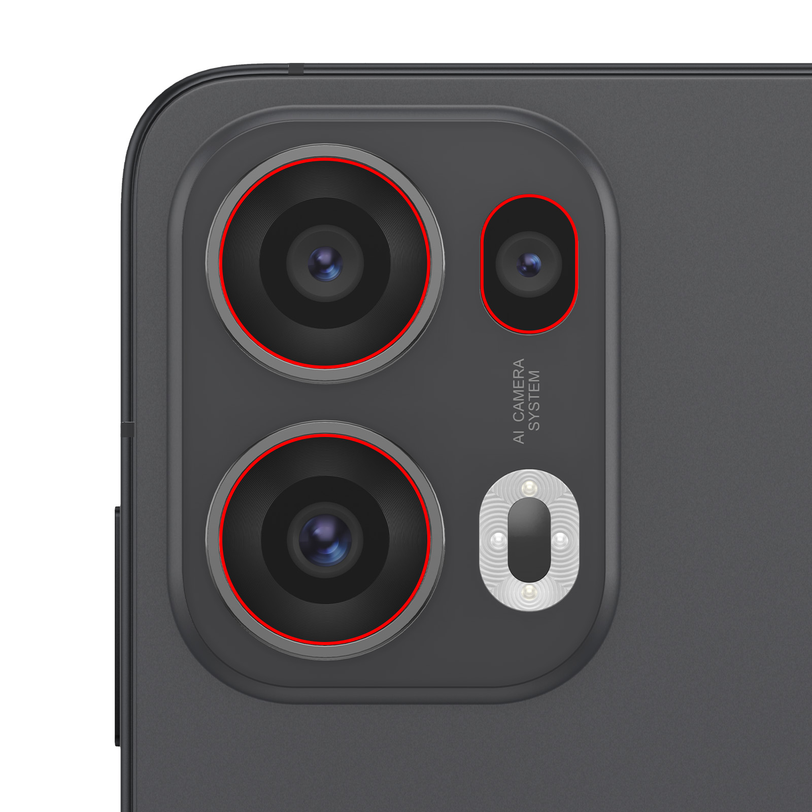 Vetro fotocamera posteriore OPPO A15 CPH2185 / A15S CPH2179 nero