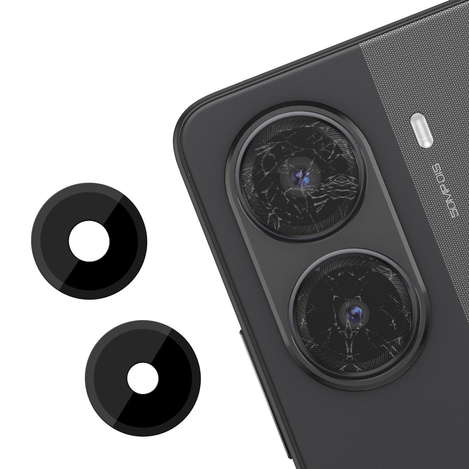 IS-TECK Lentille De Remplacement Caméra Compatible Xiaomi Poco X3 / Pro / NFC + Kit Colle