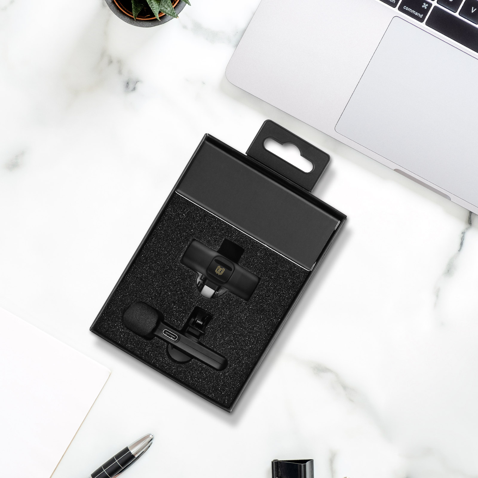 Microfono Wireless per Smartphone USB-C, Omnidirezionale, con Bluetooth e Riduzione del Rumore - Puluz - Italiano