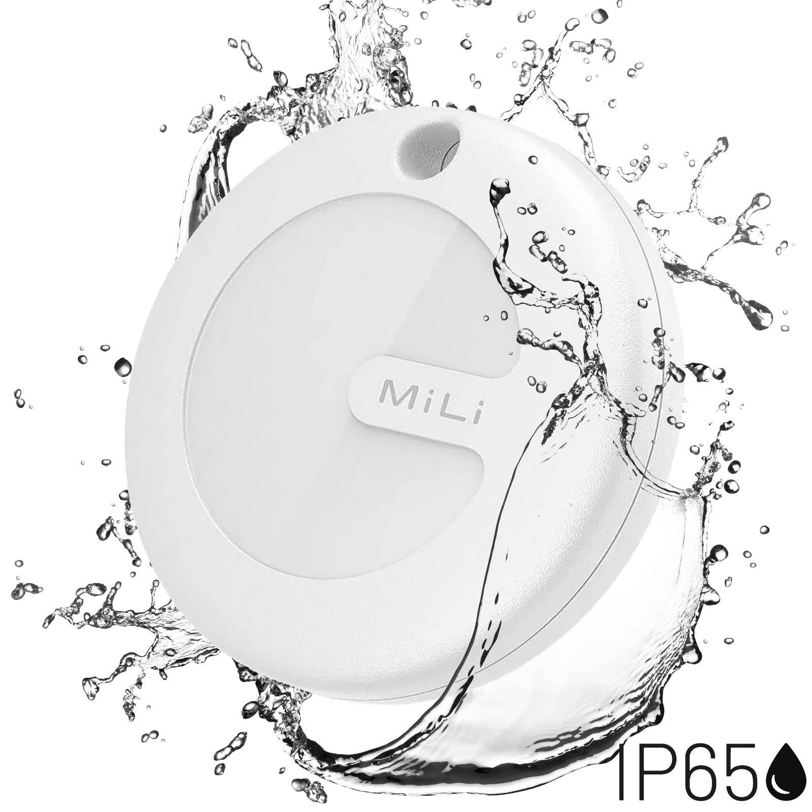 2 Custodie In Silicone Per MiLi Air Tracker | Protezione Impermeabile E Antiurto Con Portachiavi, Colore Bianco