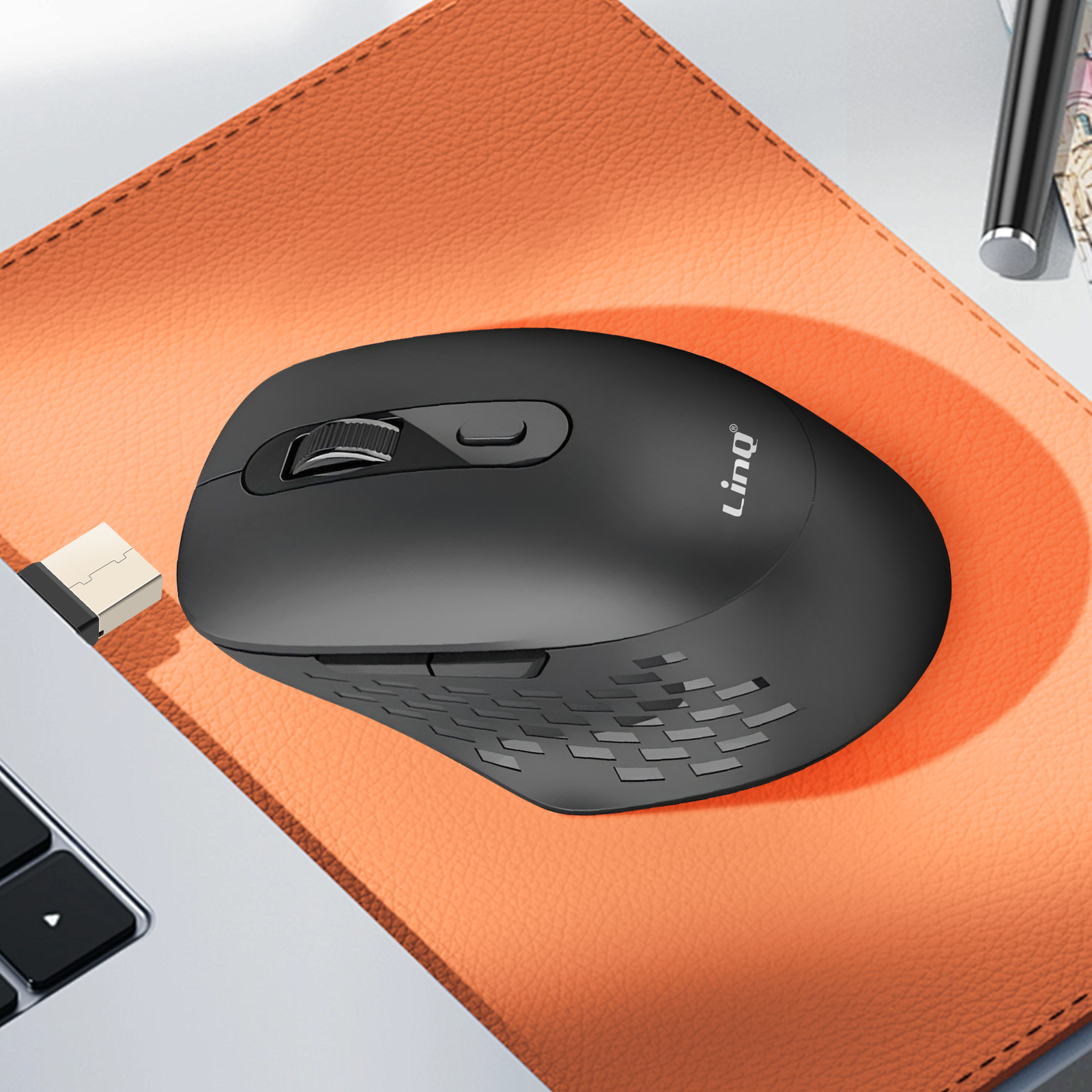Mouse Ottico Silenzioso A Forma Di Auto - 2.4 GHz Wireless - 1000 DPI - Per Laptop PC - Colore Verde - 2