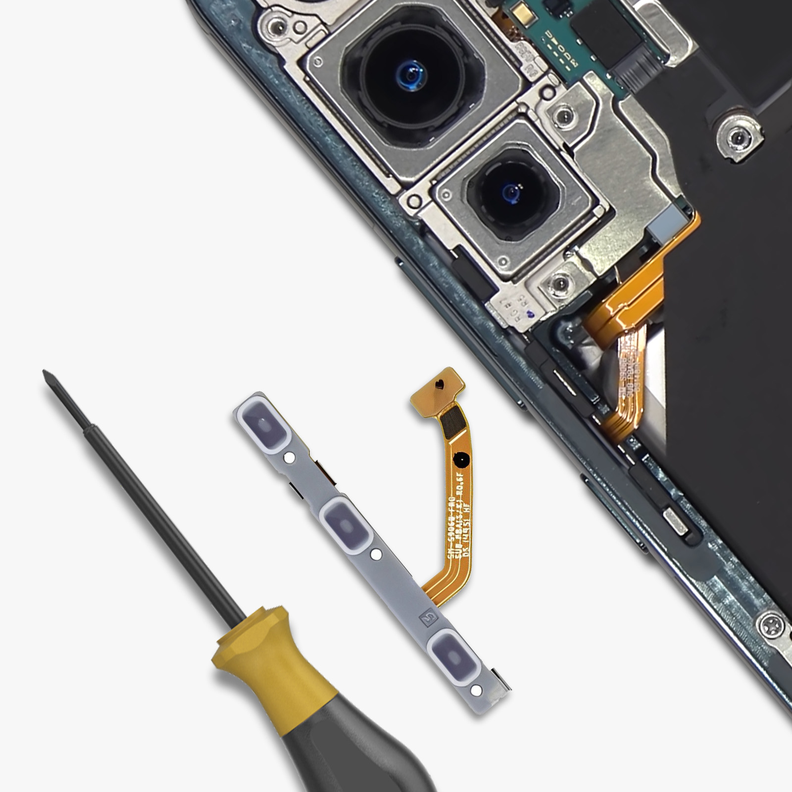 Câble Flex Nappe ON/OFF Et Volume Pour Redmi Note 9 Pro / Note 9S - Neuf - Doré