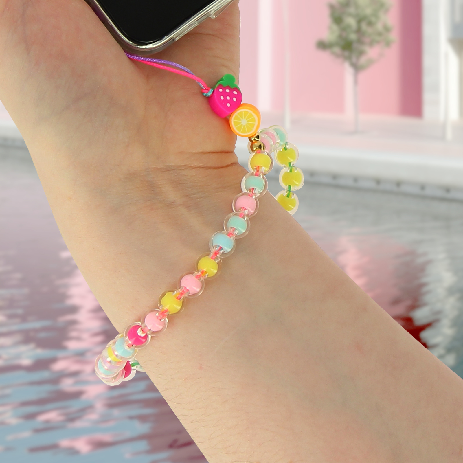 Bracelet En Perles Pour Téléphone Portable, Chaîne De