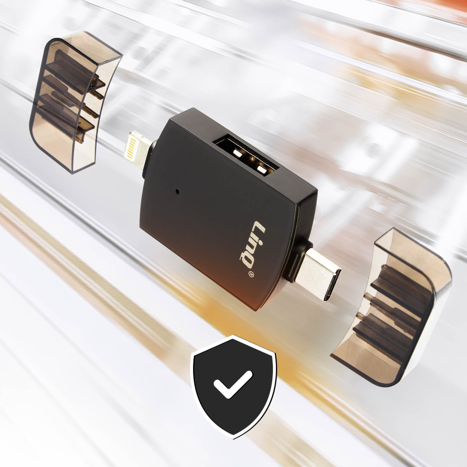 Adattatore USB Tipo C OTG 100W Con Display Digitale - Femmina, Ricarica Veloce E Trasferimento Dati