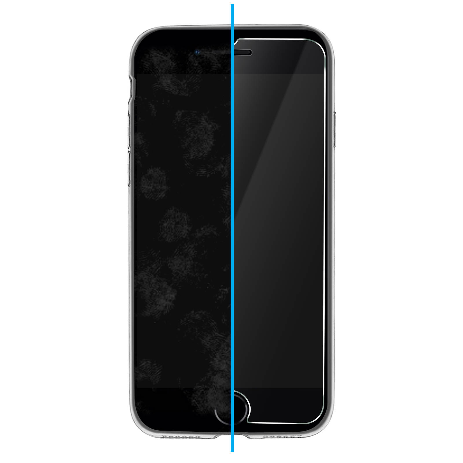 Coque 360° Protection Totale Pour IPhone 8/7 - Noir - Inclut Film écran - Marque Odeydo - Neuf