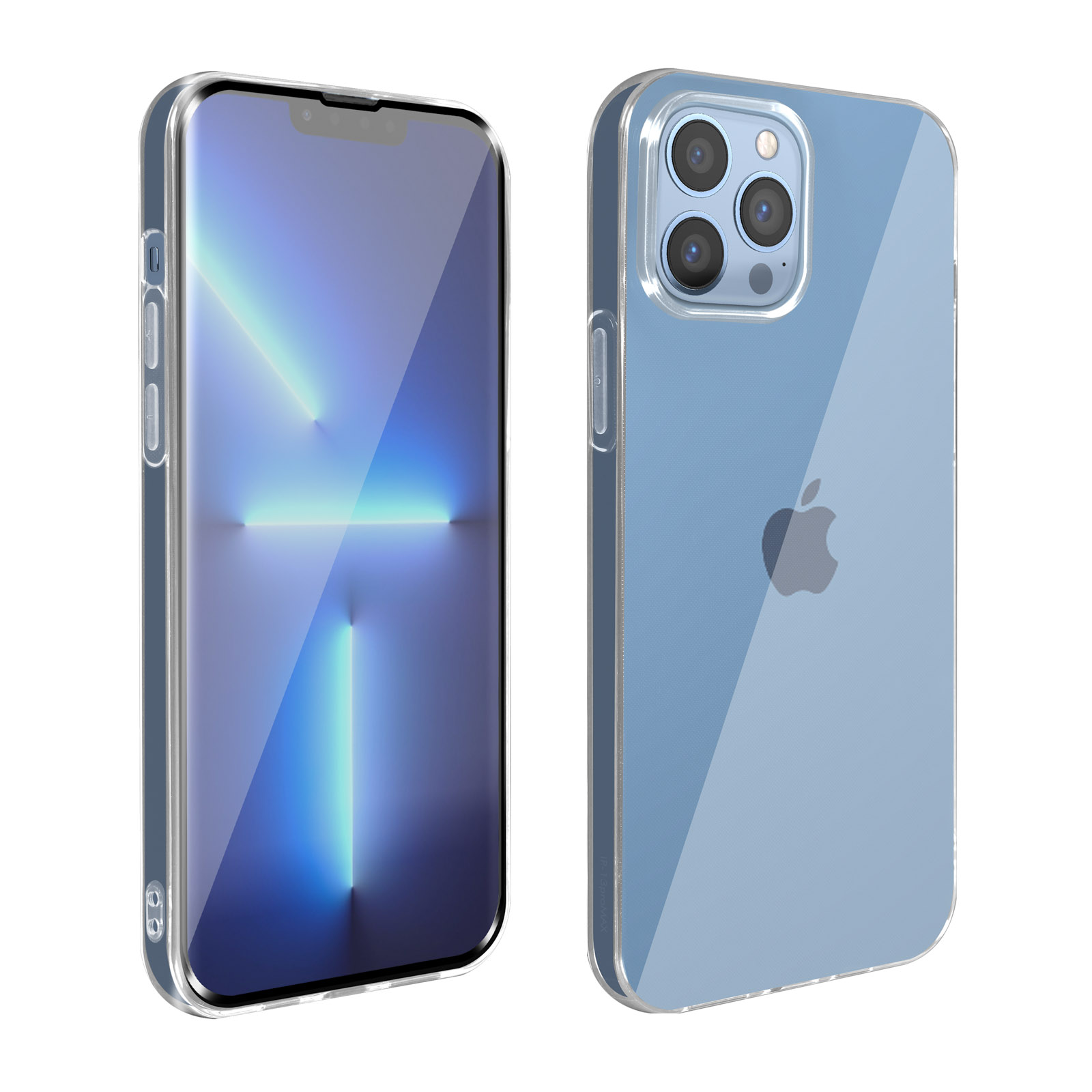 Pack Protezione Completo 3 In 1 Per IPhone 13 Pro Max - Custodia Silicone Nero + Vetro Schermo + Protezione Fotocamera