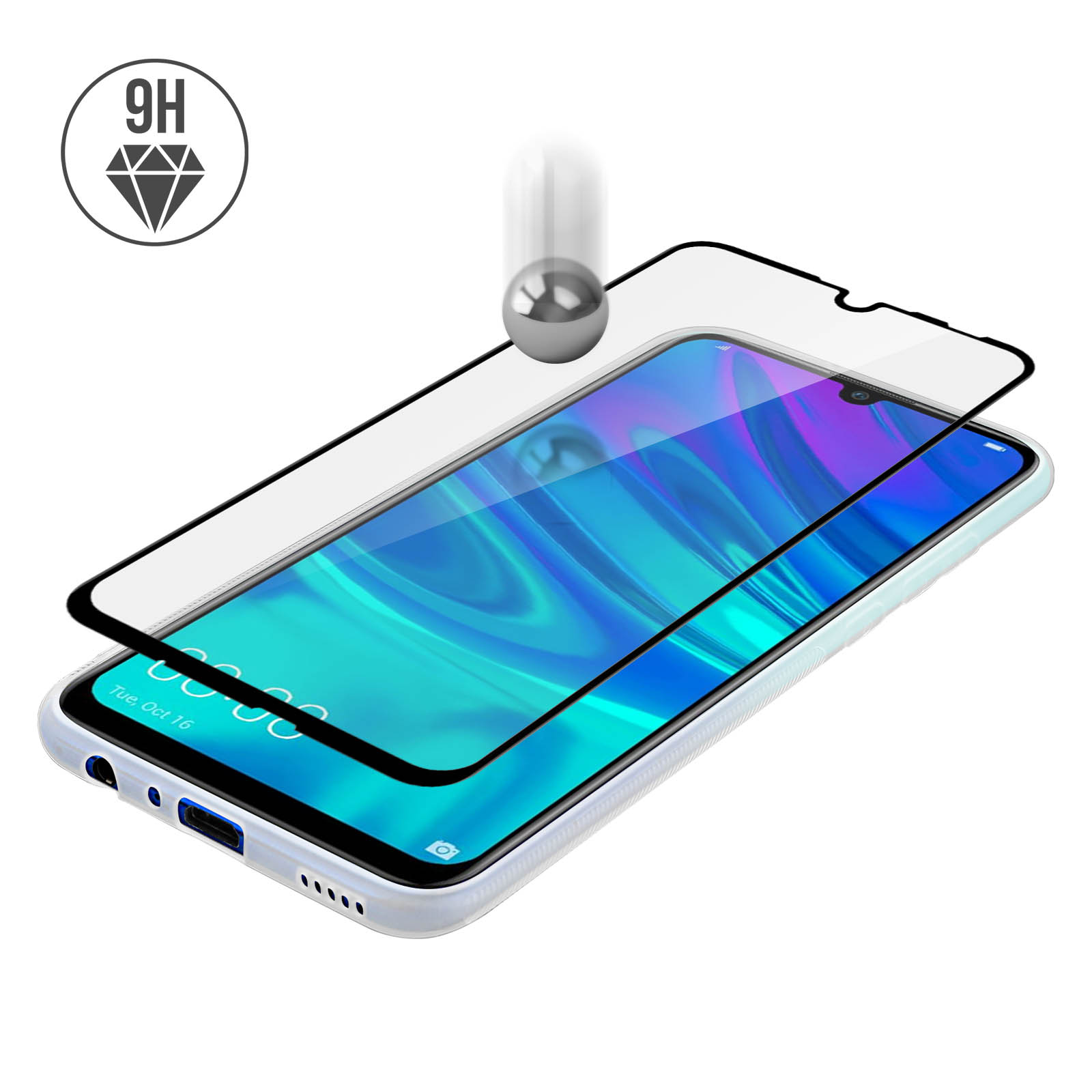 Pack Protection Huawei Honor 10 Lite - 2 Films Verre Trempé + Coque - Neuf