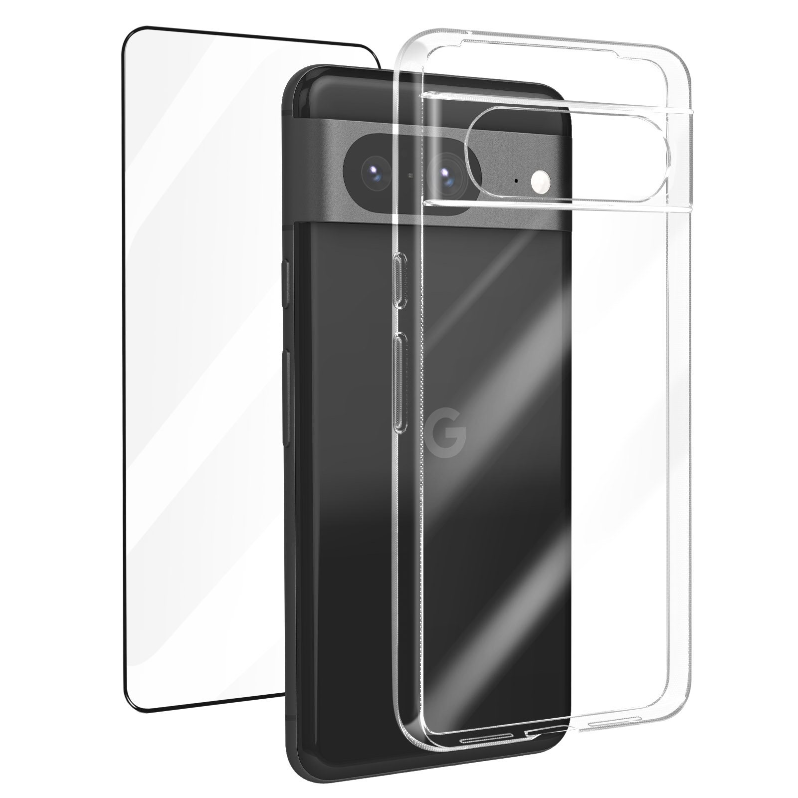 Custodia In Silicone Morbido Per Google Pixel Buds 2a – Antiurto, Antimpronta, Con Moschettone Nero